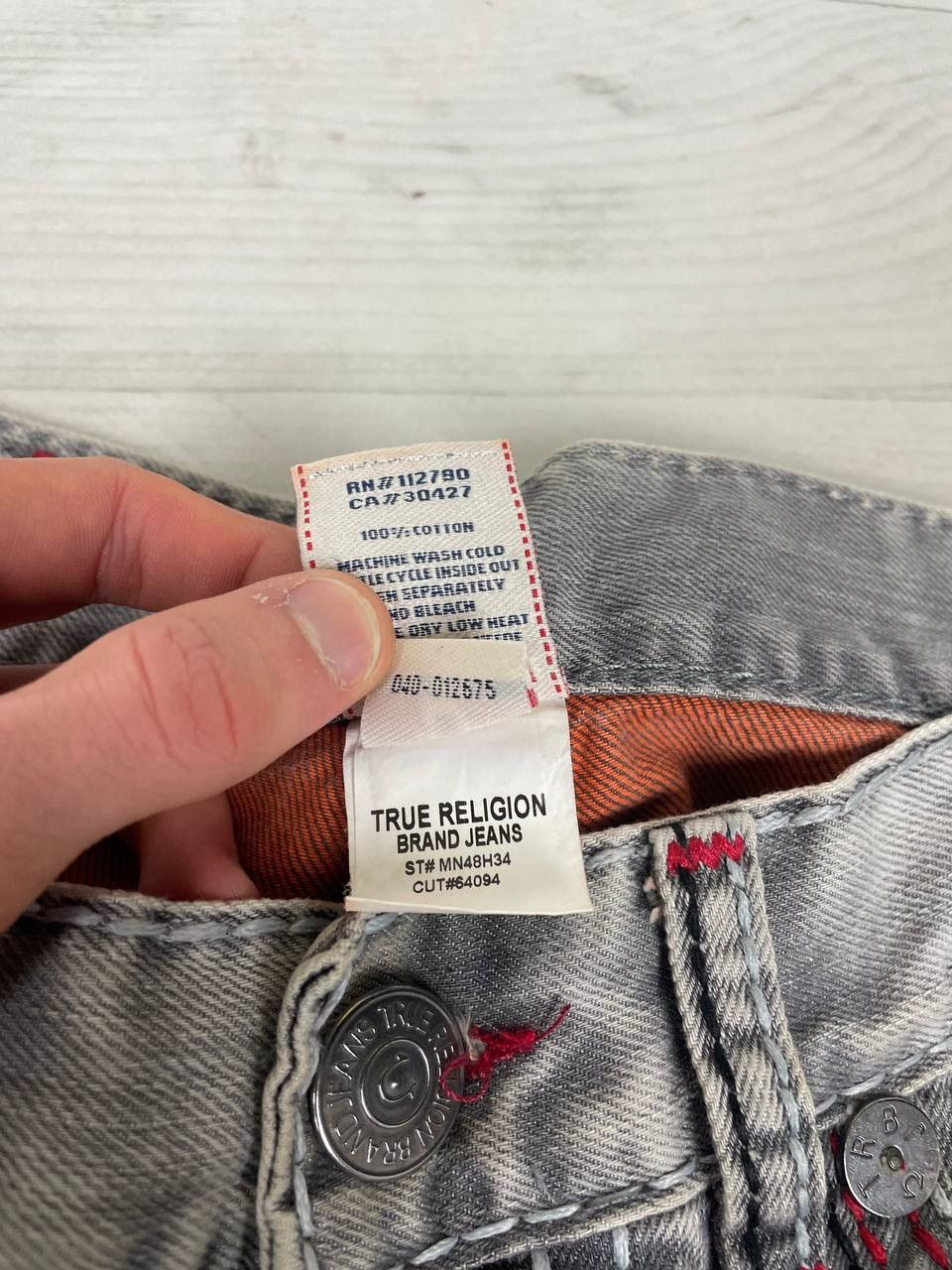 Japanese Brand Vintage True Religion Jackson Denim Jeans Y2K 90s Baggy Size US 34 / EU 50 - 12 Thumbnail