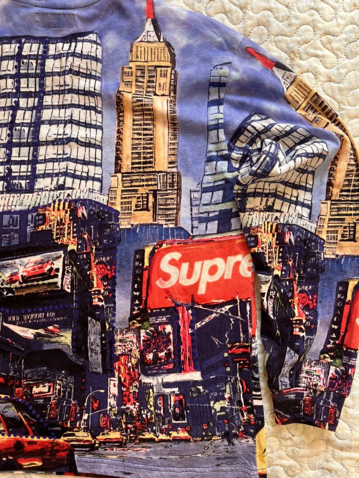 Supreme Supreme skyline day Sequin L S top long sleeve New York tee Size US M / EU 48-50 / 2 - 11 Thumbnail