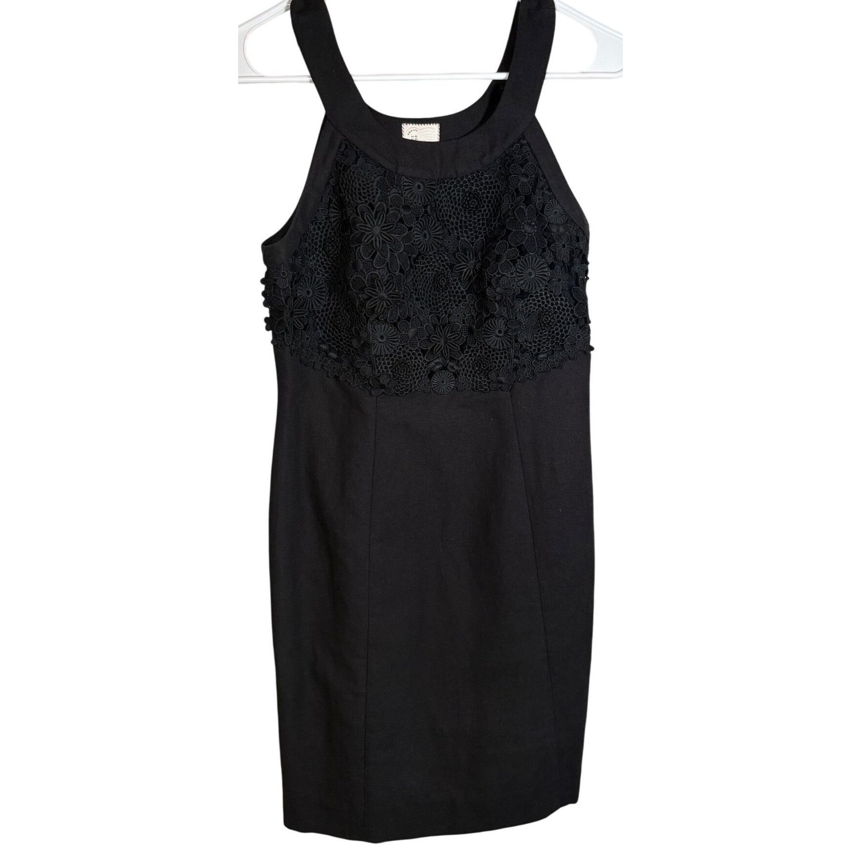 Anthropologie Anthropologie Women Lace Sheath Dress Black 00 Quiet Luxury Size XXS / US 00 / IT 34 - 2 Thumbnail