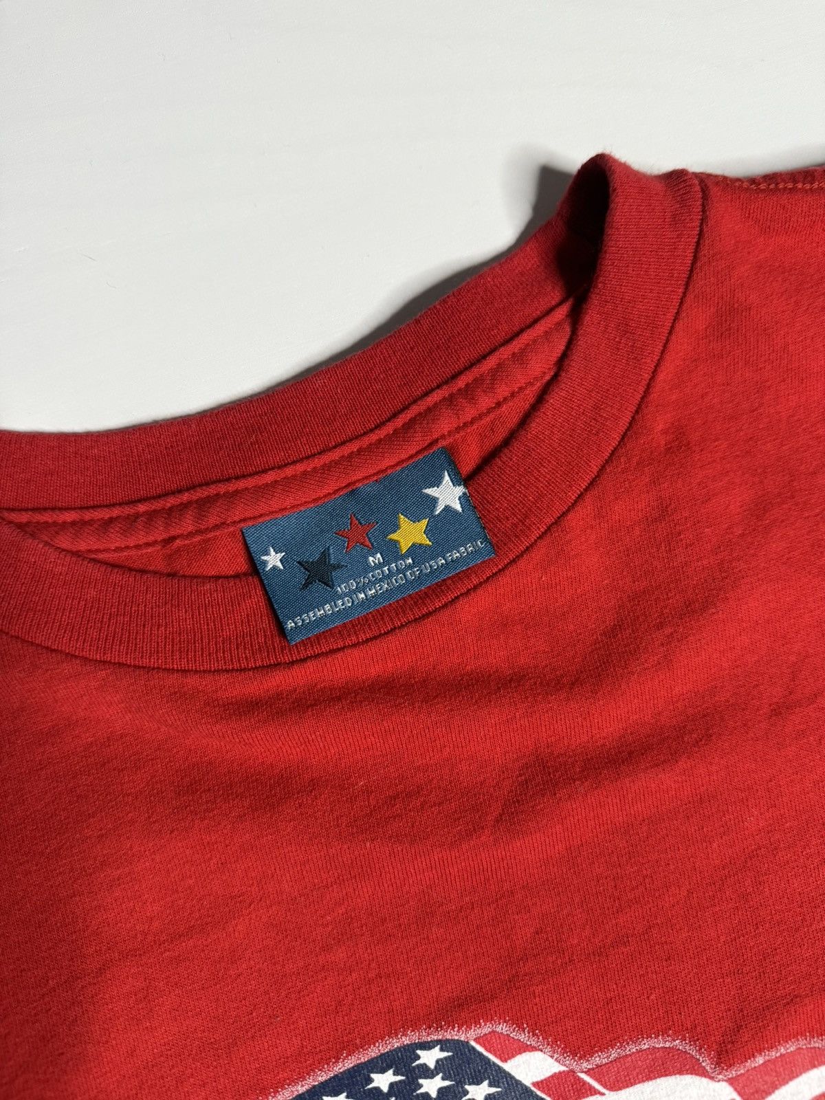 Vintage VINTAGE 1990's American Flag Tee “Red” [ M ] PREOWNED Size US M / EU 48-50 / 2 - 5 Thumbnail