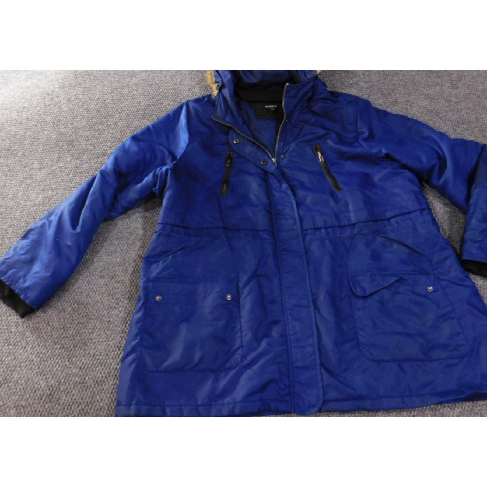 Torrid Torrid Jacket 2X Blue Puffer Coat Womens Hooded Insulated Nylon Polyester Winter Long Sleeve Zip Basic Jacket Size XXL / US 16-18 / IT 52-54 - 4 Thumbnail