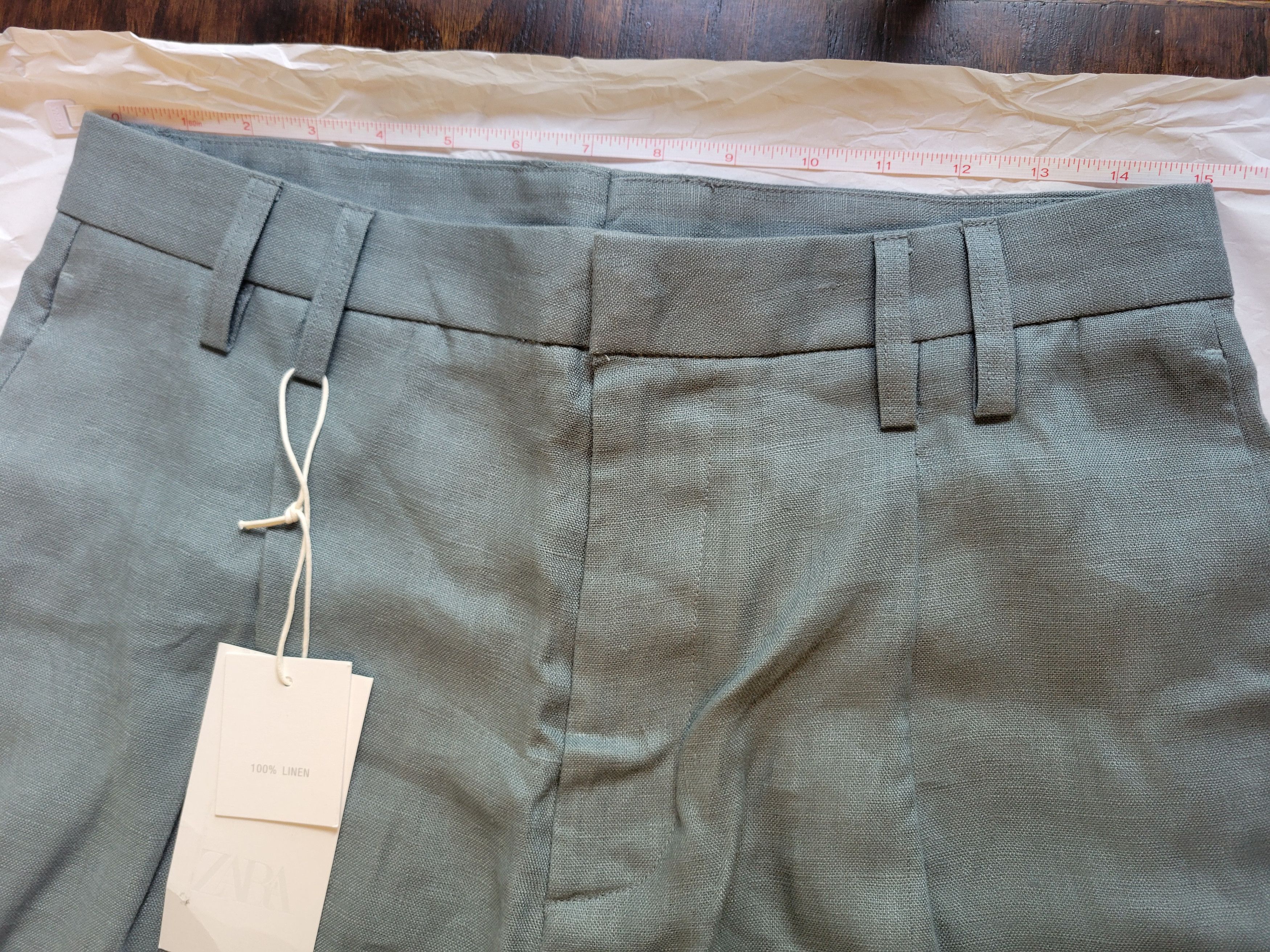 Zara 100% Linen Trousers Size US 30 / EU 46 - 6 Thumbnail