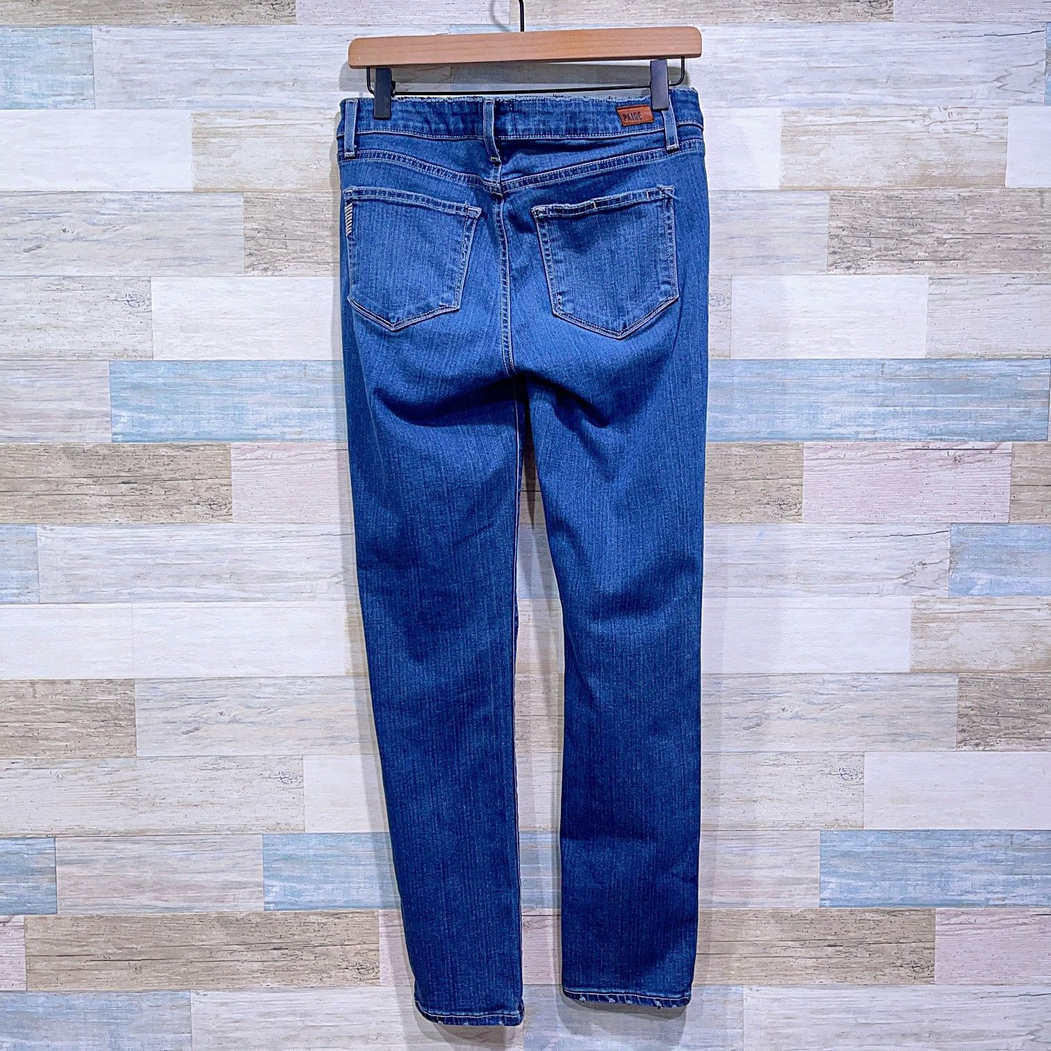 Paige PAIGE Skyline Ankle Peg Skinny Jeans Dark Wash Mid Rise 29 Size 29" - 4 Thumbnail