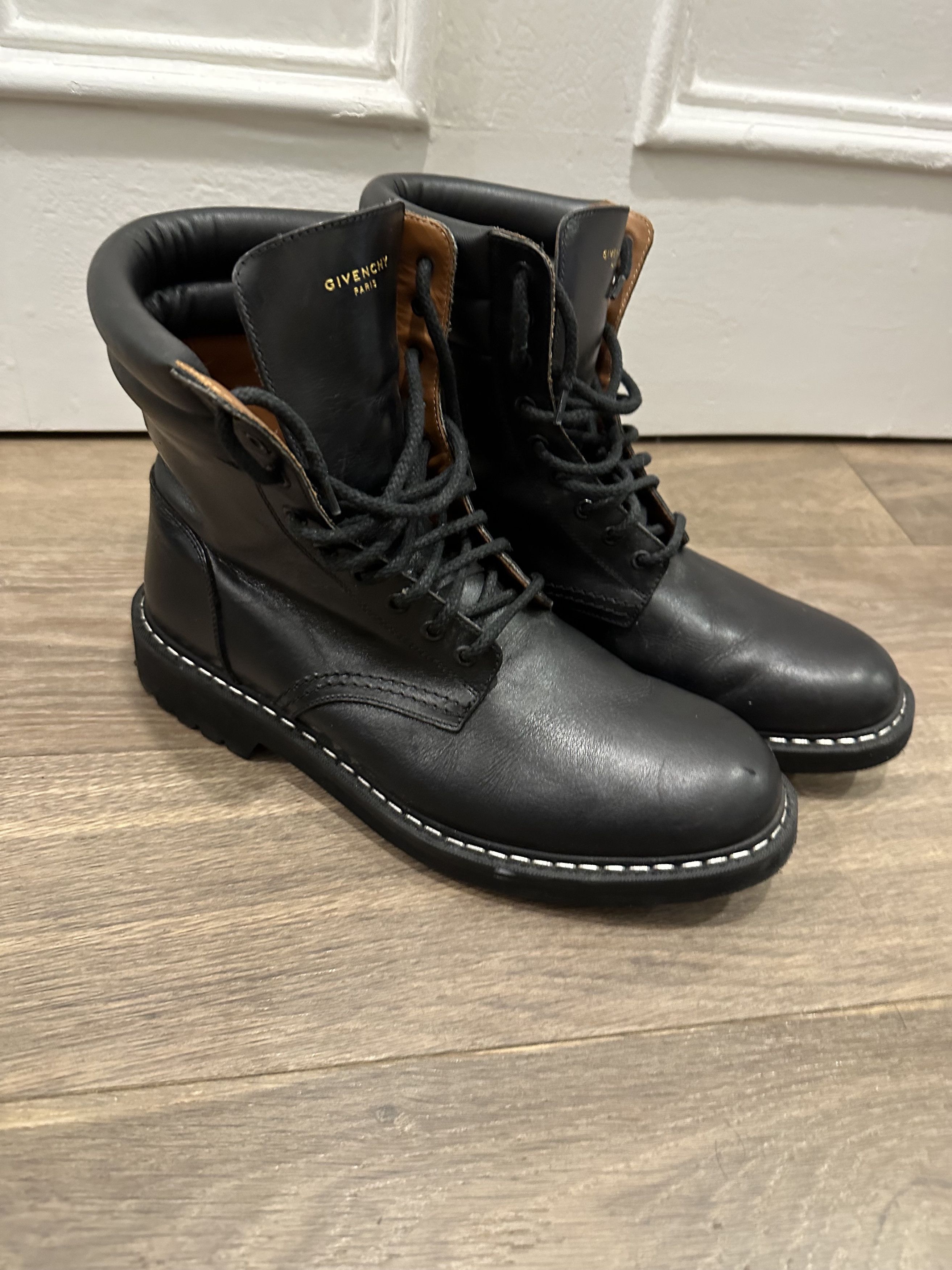 Givenchy Givenchy Black Leather Combat Army Boots Size US 10 / EU 43 - 7 Thumbnail