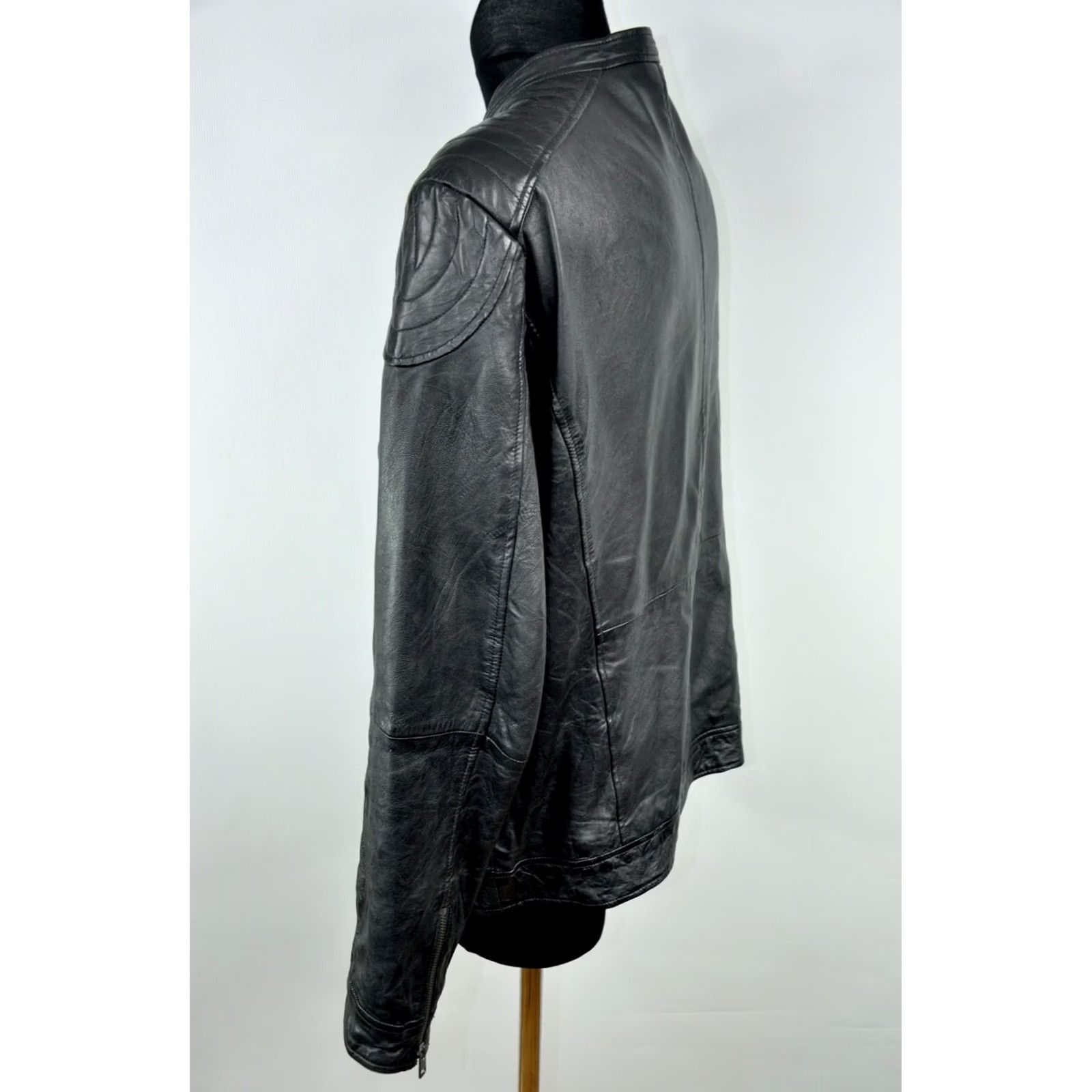 Jack & Jones JACK & JONES Jjeliam Leather Jacket NOOS 2XL Black Mens Jacket Leather Glove? Size US XXL / EU 58 / 5 - 4 Thumbnail