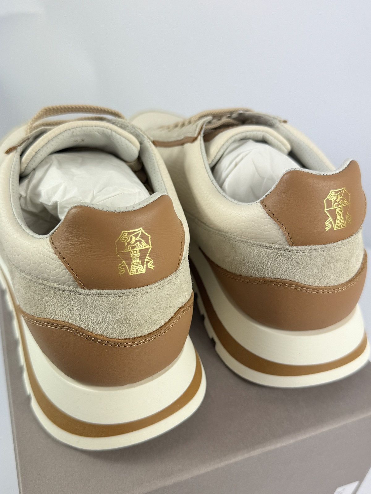 Brunello Cucinelli PANELLED LEATHER SNEAKERS Size US 10 / EU 43 - 5 Thumbnail