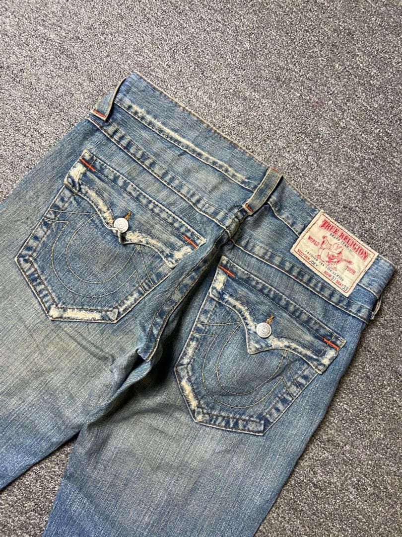 True Religion 🔥 Vintage TRUE RELIGION JOEY Stitched Jeans 🔥 (135) Size US 34 / EU 50 - 4 Thumbnail
