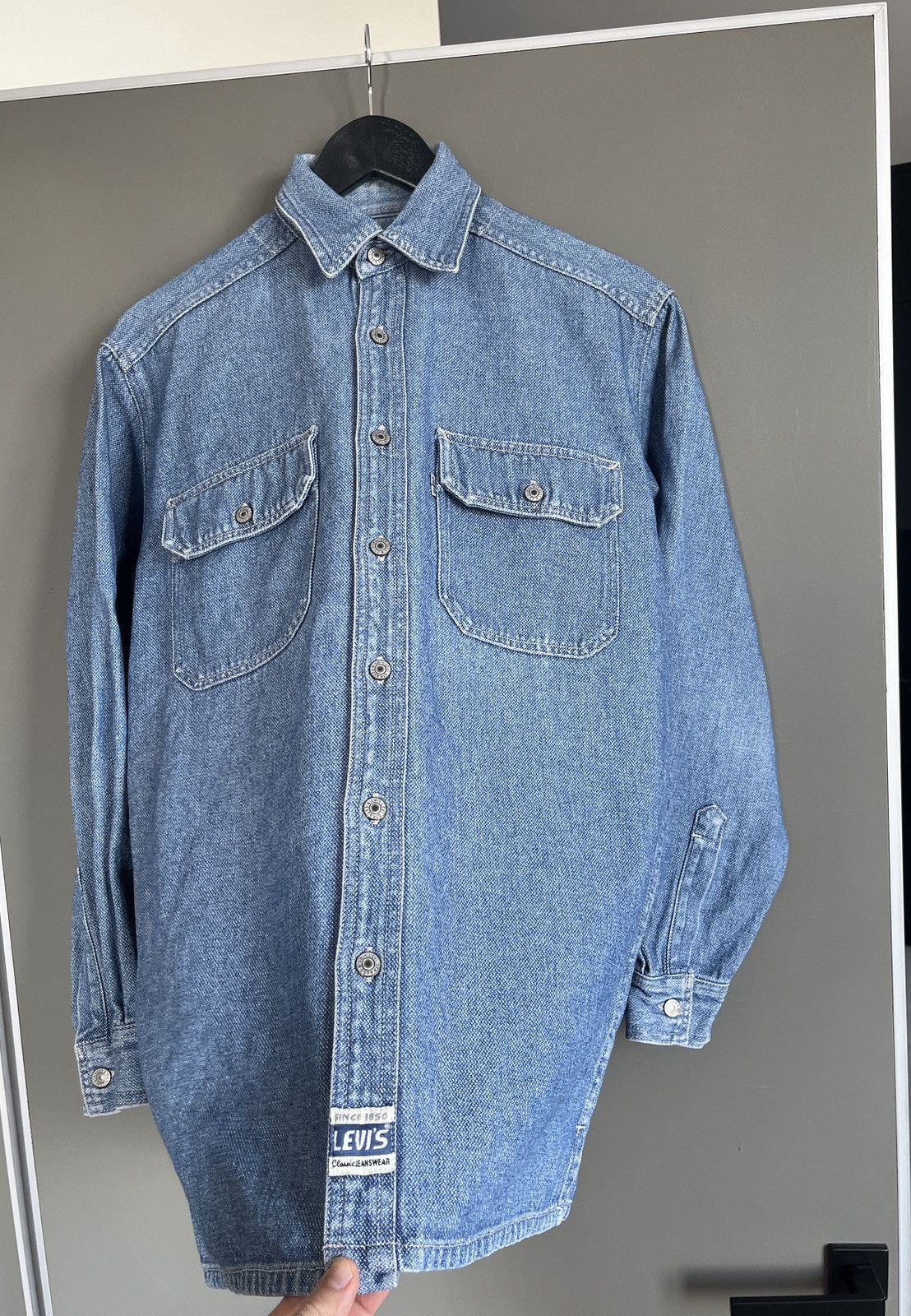 Levi's × Levi's Vintage Clothing × Vintage Levis Vintage Silvertab Denim Overshirt Size US S / EU 44-46 / 1 - 12 Thumbnail