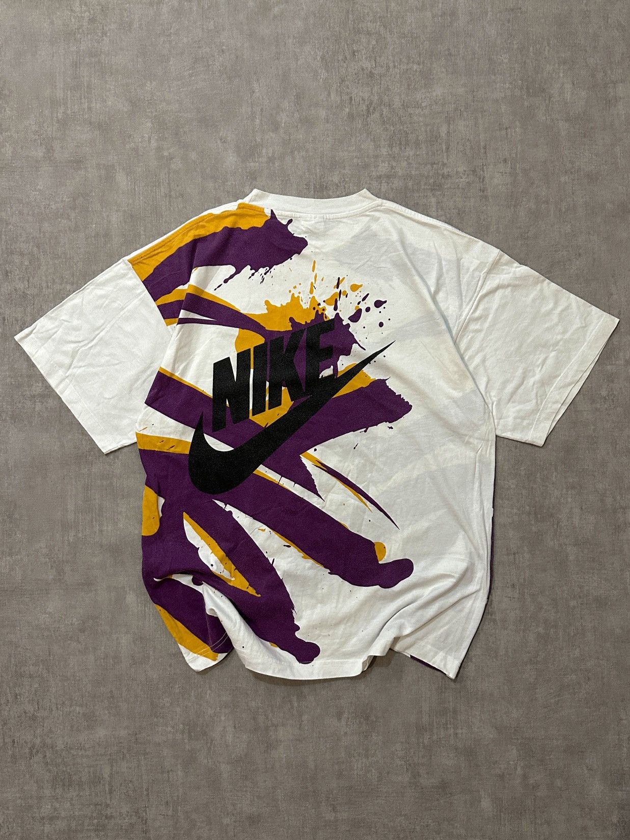Nike × Vintage 90s Nike Vintage Print Agassi Challenge Court style T-shirt Size US L / EU 52-54 / 3 - 2 Thumbnail