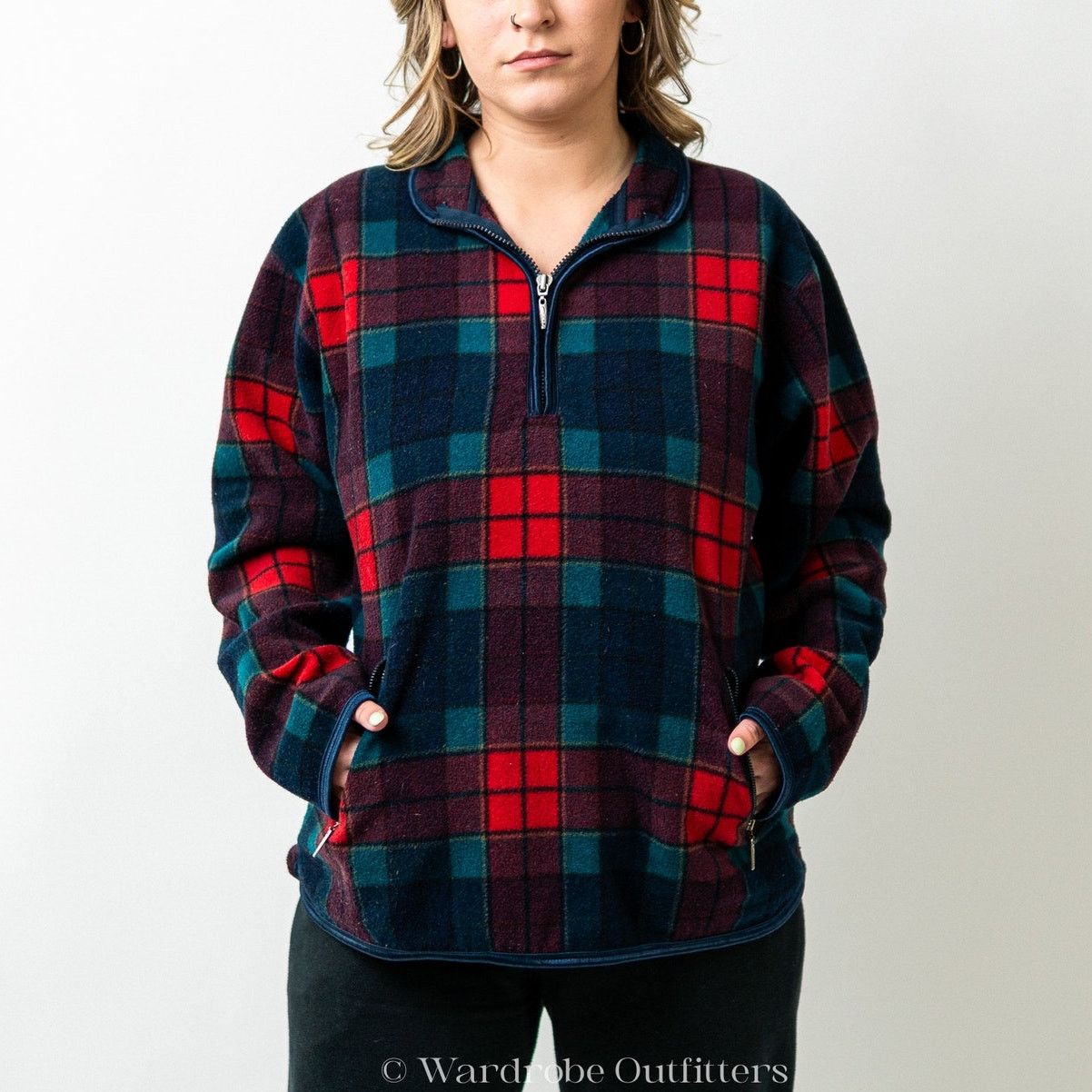Catalina Vintage 90s Plaid Pullover Sweatshirt Size L / US 10 / IT 46 - 3 Thumbnail