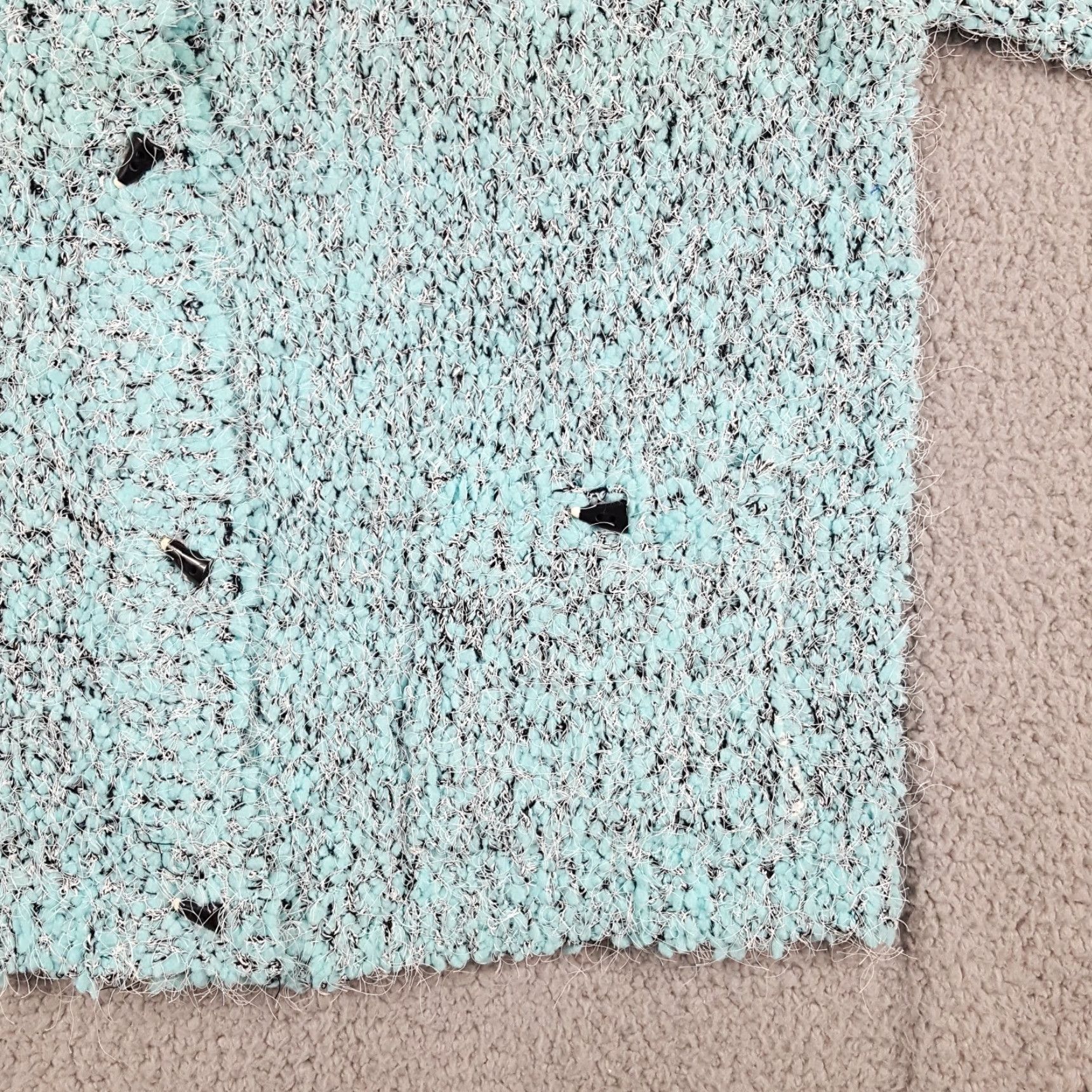 Vintage Light Blue Fuzzy Sherpa Fleece Cardigan Women's Medium Knit Boho Preppy Sweater Size M / US 6-8 / IT 42-44 - 4 Thumbnail