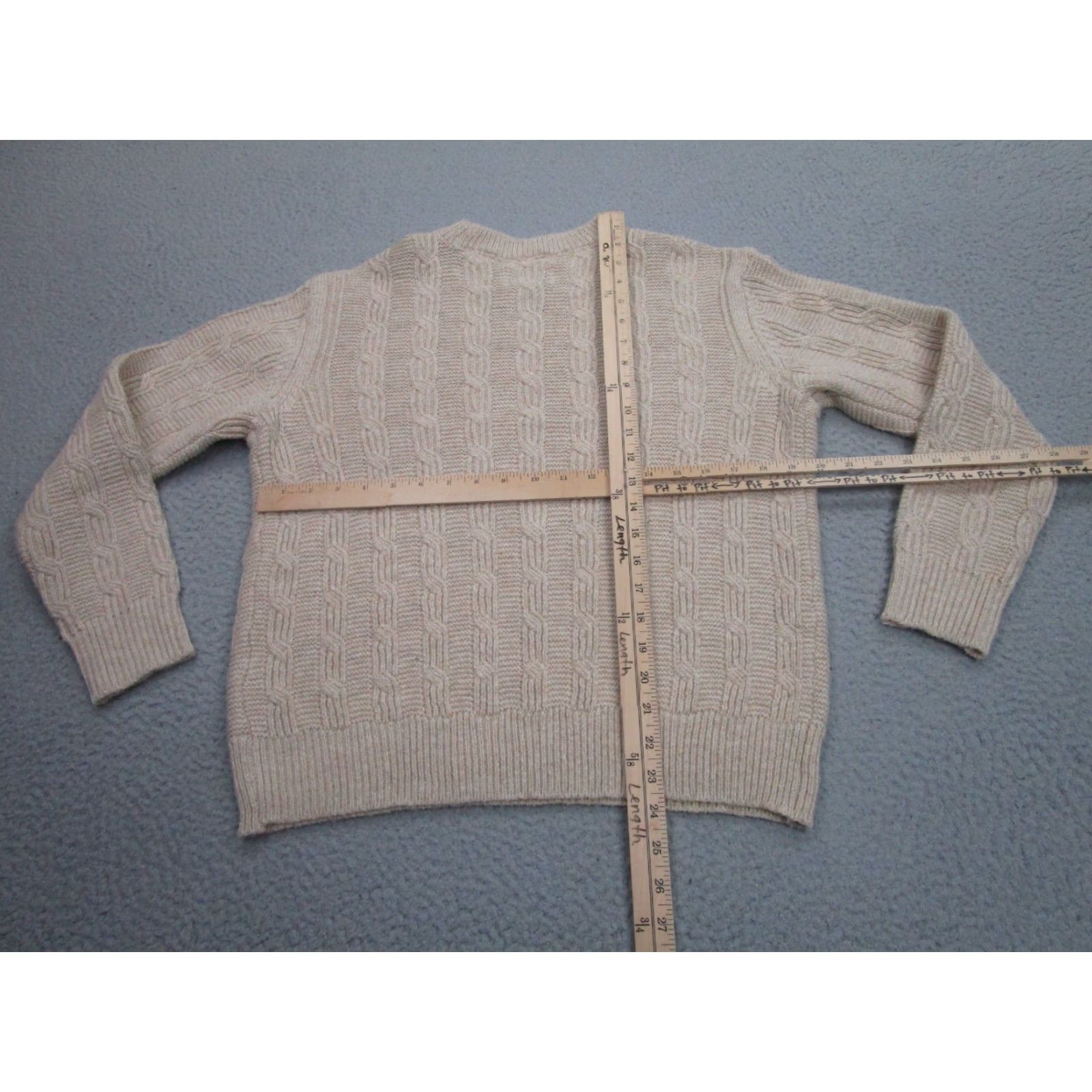 American Eagle Outfitters American Eagle Outfitters Sweater Womens XS Cable-Knit Crew Neck Pullover Preppy Beige Size XS / US 0-2 / IT 36-38 - 6 Thumbnail
