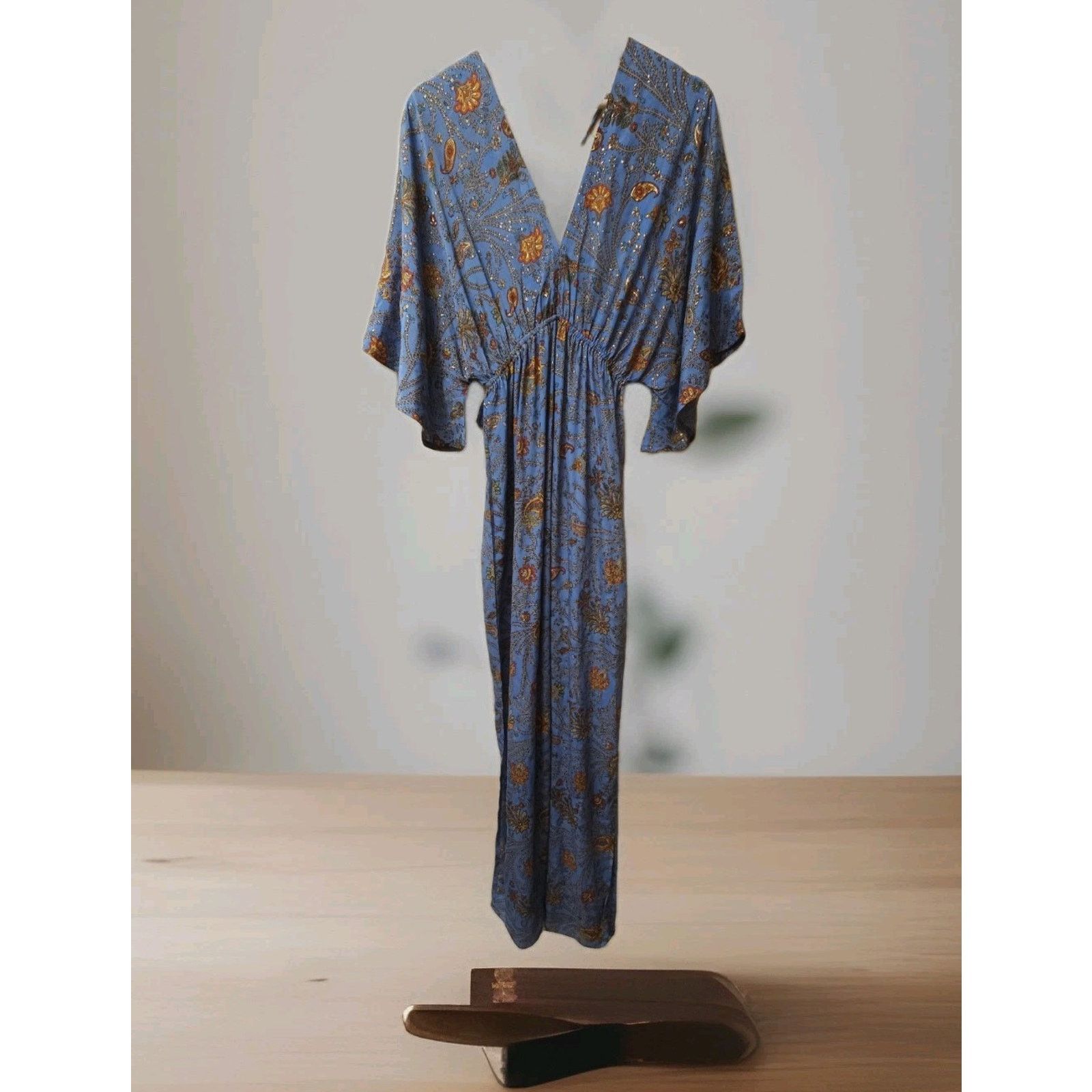 Other Cienna Janan Venus Silk Blend Maxi Flowy Sun Dress Small Size S / US 4 / IT 40 - 6 Thumbnail