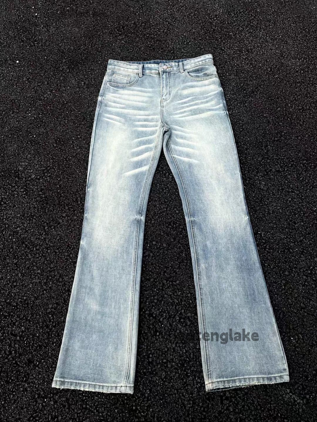 Jean Unisex washed faded cleanfit yuppie y2k punk jeans Size US 28 / EU 44 - 7 Thumbnail