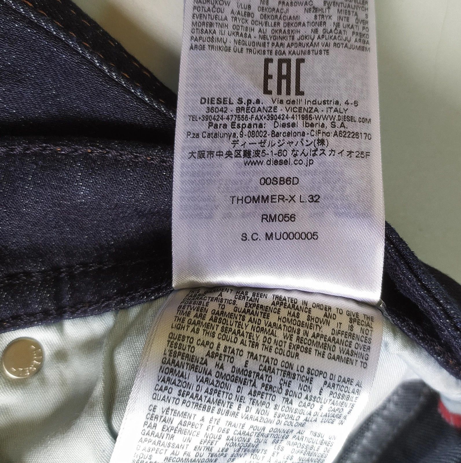 Diesel Diesel THOMMER-X L.32 MENS JEANS T/9765 Size US 30 / EU 46 - 8 Thumbnail