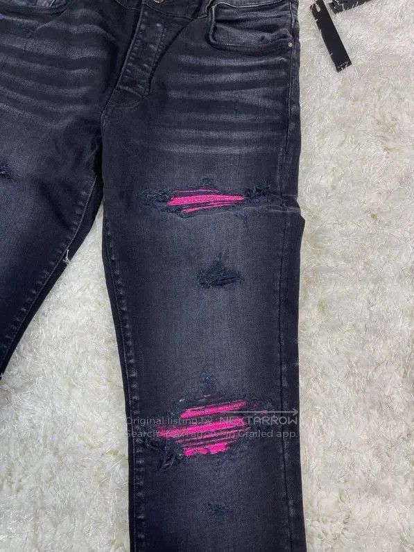 Amiri amiri cracked pink leather mx1 pants. Size US 32 / EU 48 - 3 Thumbnail