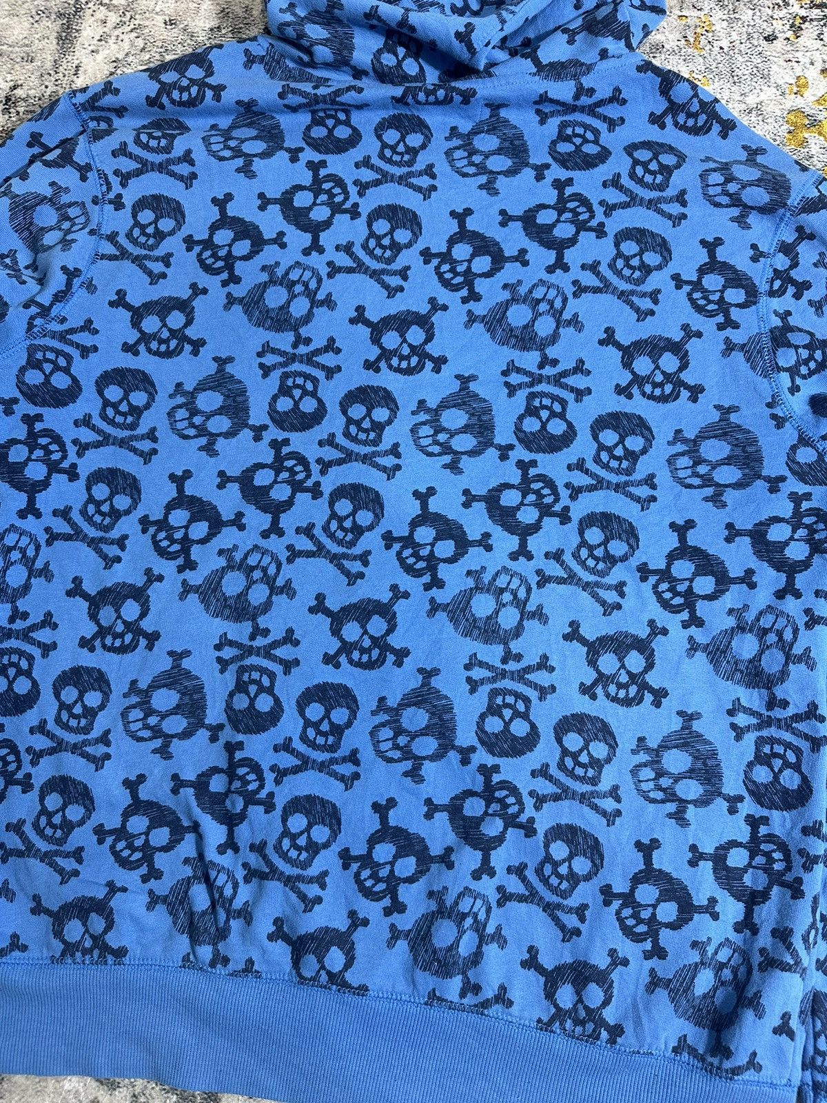 Japanese Brand AOP SKULL DRESSED TO KILL FUR ZIP HOODIE IFSIXWASNINE STYLE Size US L / EU 52-54 / 3 - 7 Thumbnail