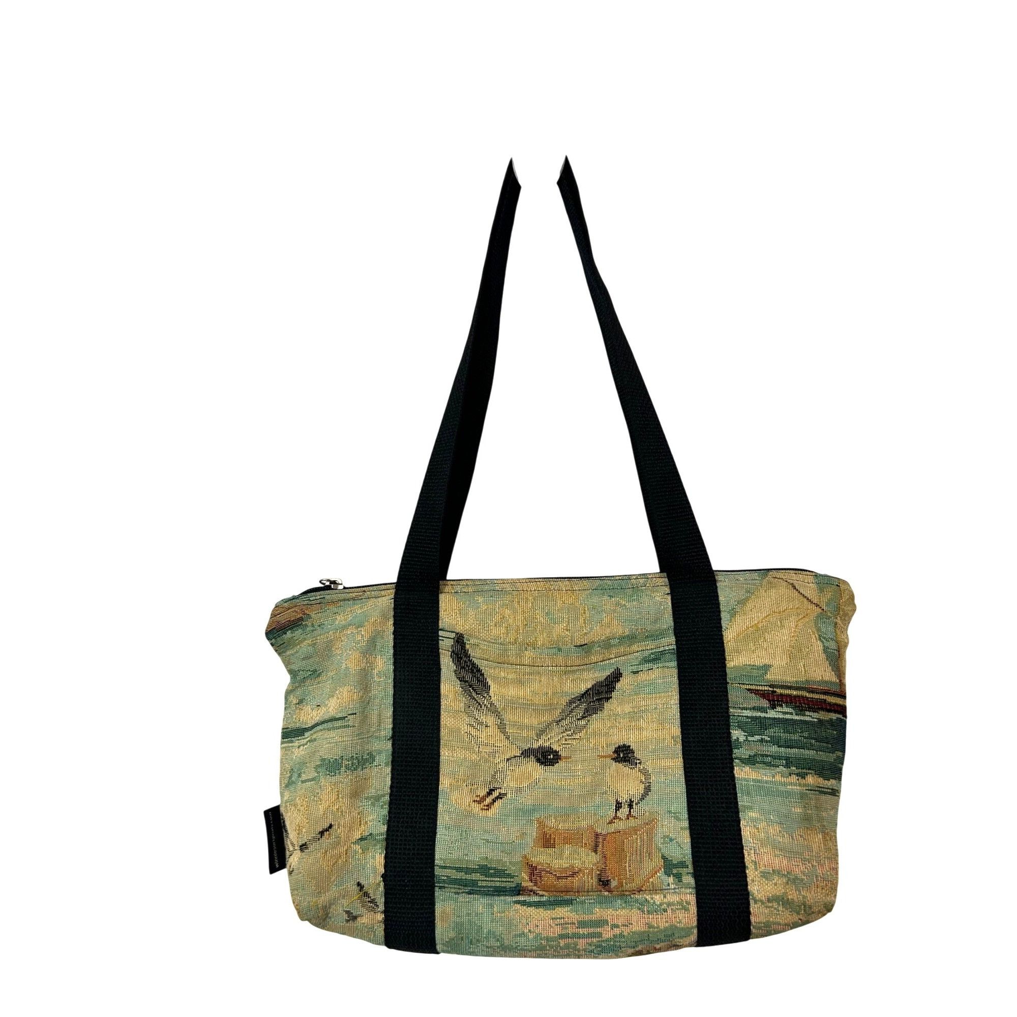 Other Tapestry Fabric Handbag Seaside Lighthouse Sailboats Seagull Size ONE SIZE - 9 Thumbnail
