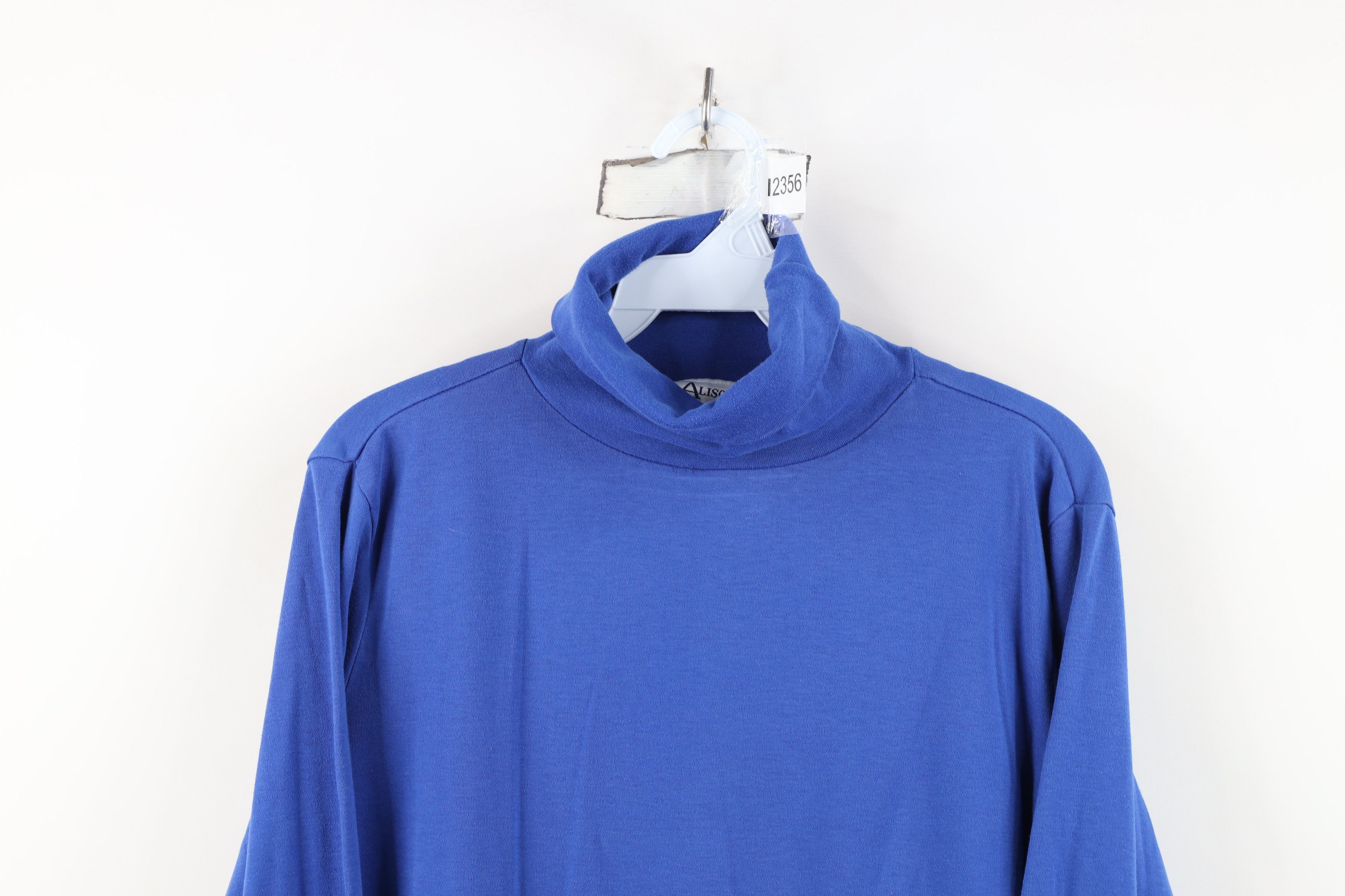 Vintage Vintage 90s Streetwear Blank Long Sleeve Turtleneck T-Shirt Size L / US 10 / IT 46 - 2 Thumbnail