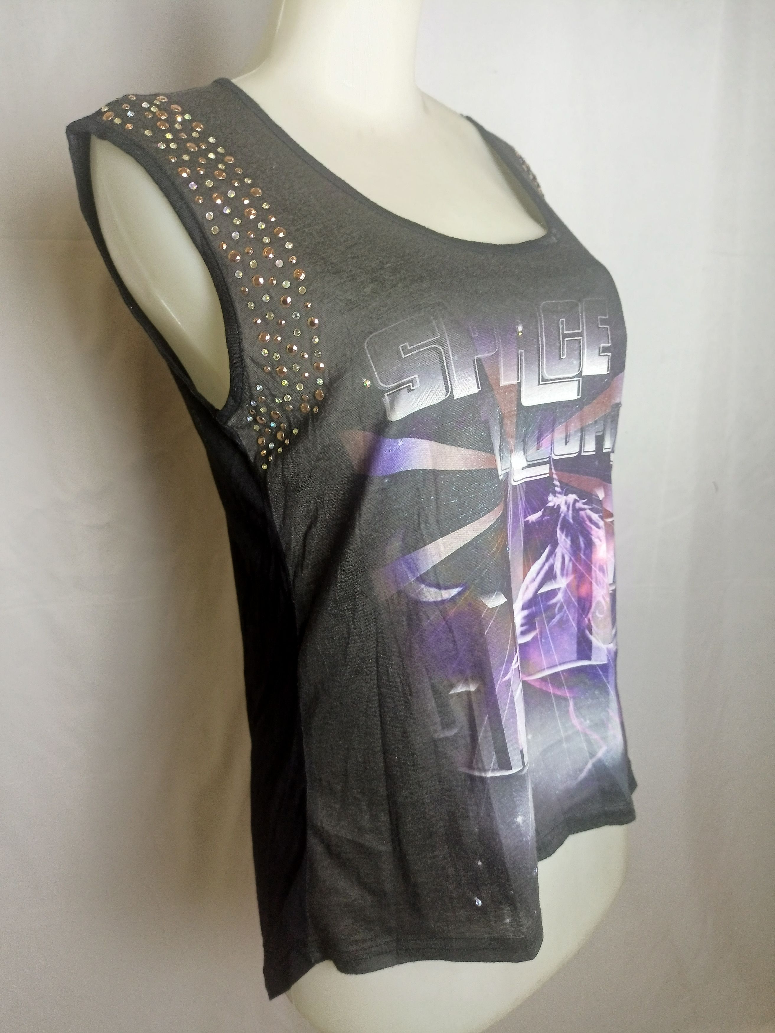 Japanese Brand VALLEY GIRL Space Trooper Rhinestone Tank Top Size S / US 4 / IT 40 - 12 Thumbnail