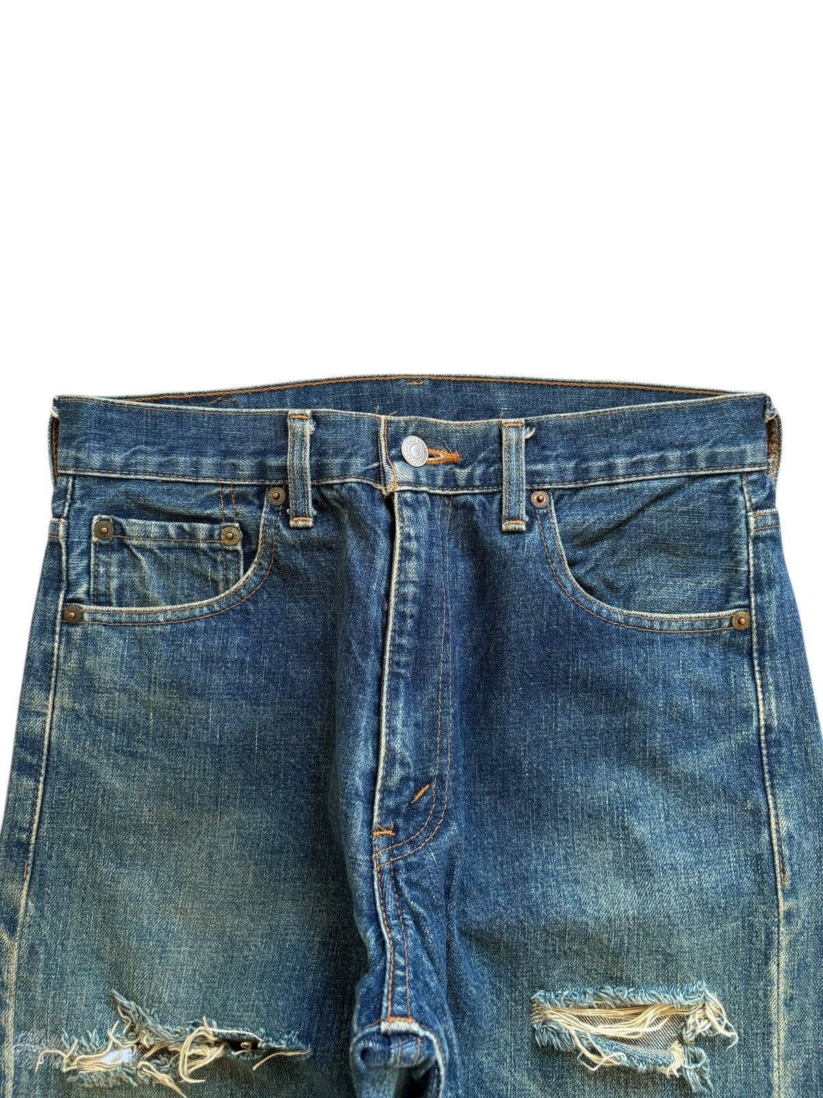 Levi's Vintage 80s Levis 502XX Big E Selvedge Distress Rip Jeans Size US 29 - 5 Thumbnail