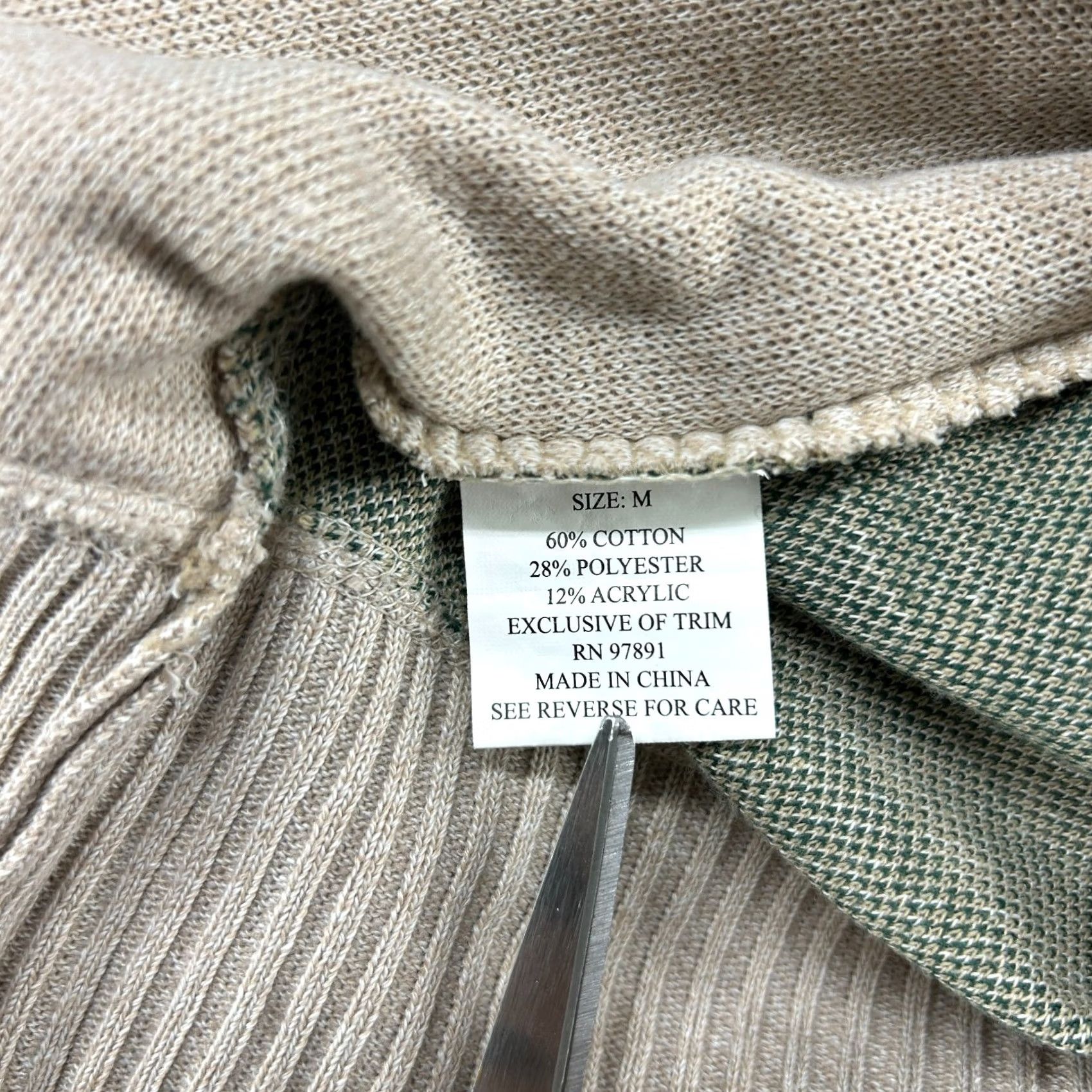 Vintage VINTAGE Red Ape Sweater Mens M Beige Green 1/4 Zip Pullover Skater Plaid Y2K Size US M / EU 48-50 / 2 - 4 Thumbnail