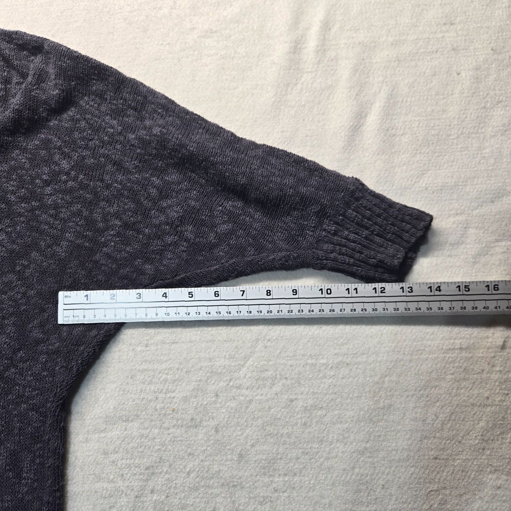 Vintage Fresh Produce Solid Gray Top Lightweight Sweater Women XS Gray Pullover Sweater Cotton Blend Lightweight 90s? Size XS / US 0-2 / IT 36-38 - 4 Thumbnail
