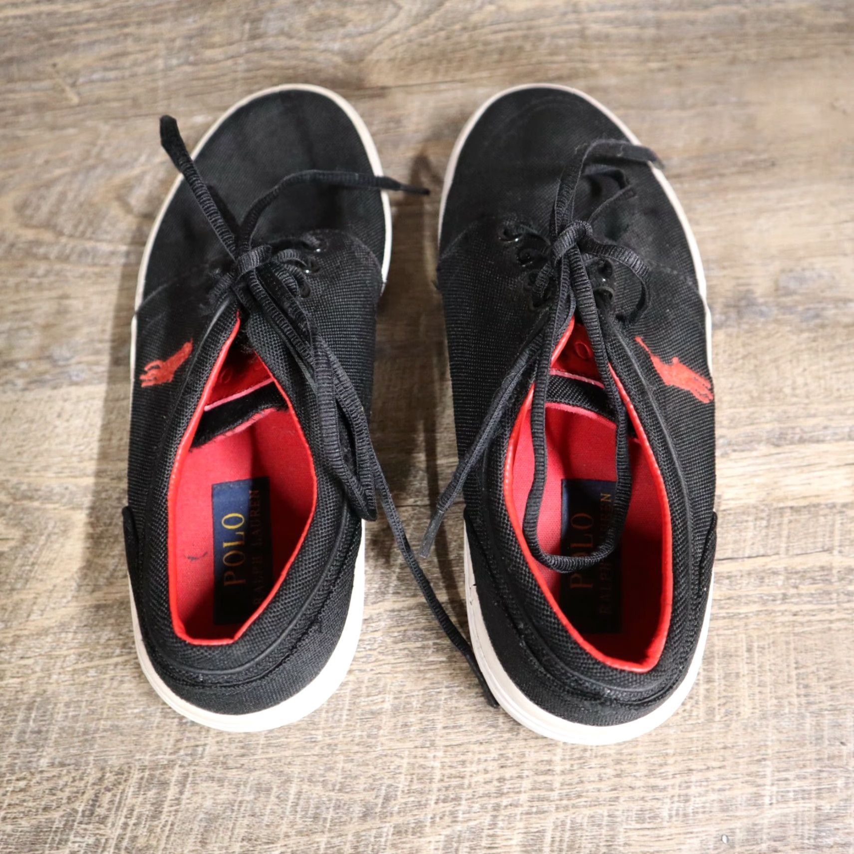 Polo Ralph Lauren Polo Ralph Lauren Faxon Sneakers Men 7.5 Black Canvas Casual Shoes Size US M / EU 48-50 / 2 - 6 Thumbnail