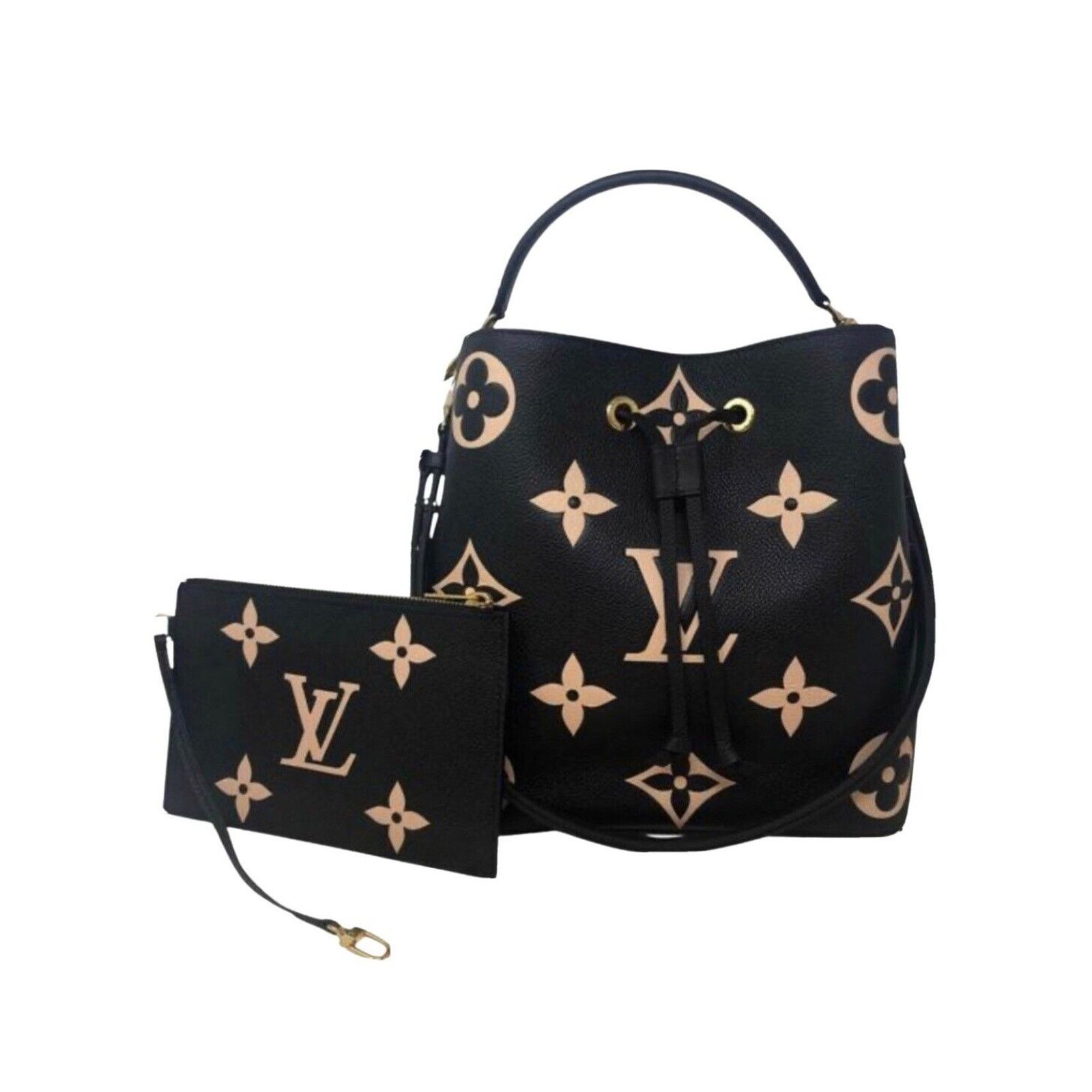 Louis Vuitton Louis Vuitton NéoNoé Shoulder Bag MM Black Leather Size ONE SIZE - 1 Thumbnail