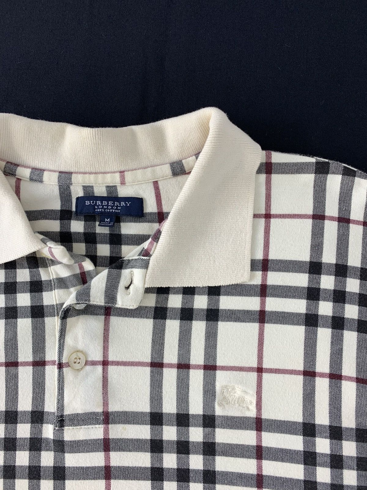 Burberry Burberry London Nova Checked Monogram Longsleeve Pocket Polo Size US M / EU 48-50 / 2 - 4 Thumbnail