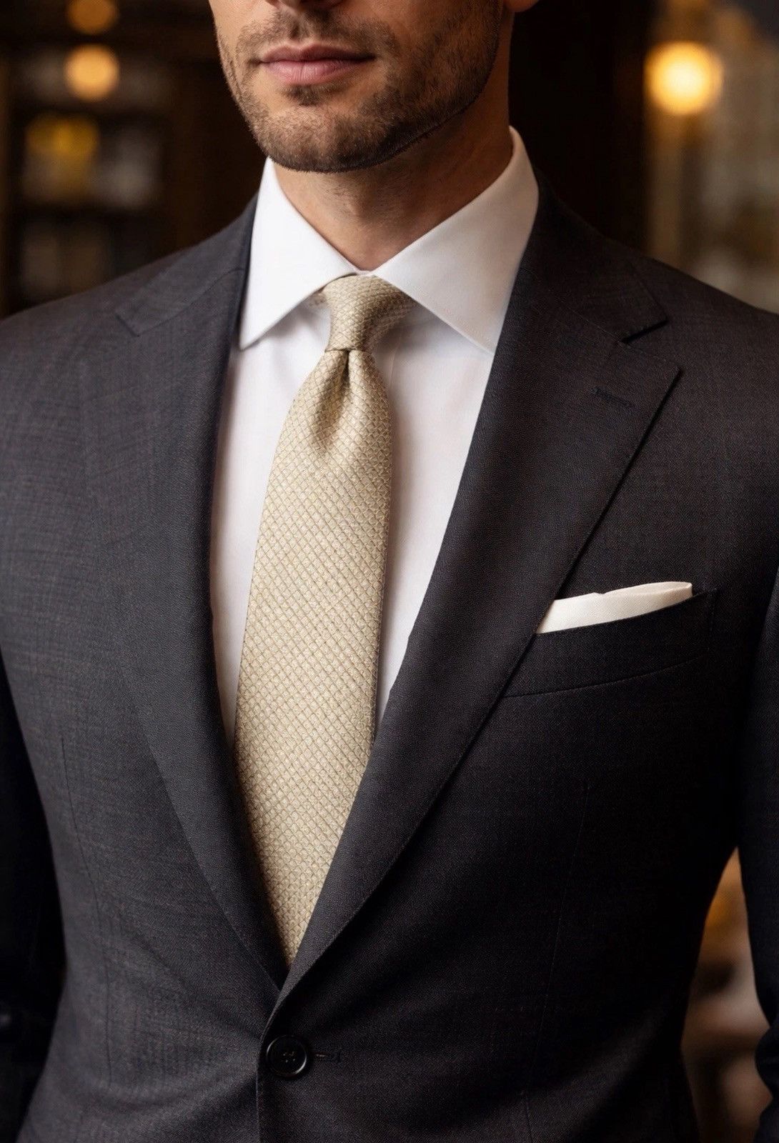 Ermenegildo Zegna Ermenegildo Zegna 100% silk Tie Beige Necktie for Men Top Size ONE SIZE - 1 Thumbnail