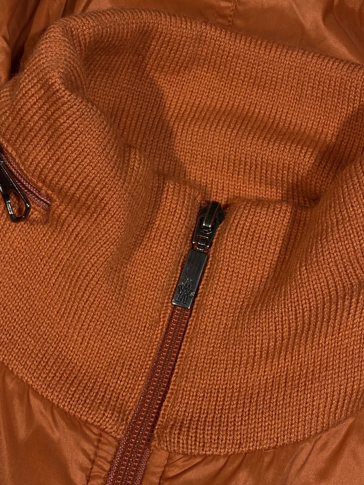Moncler × Vintage Vintage Moncler Orange Nylon Knit Vest Size L / US 10 / IT 46 - 10 Thumbnail
