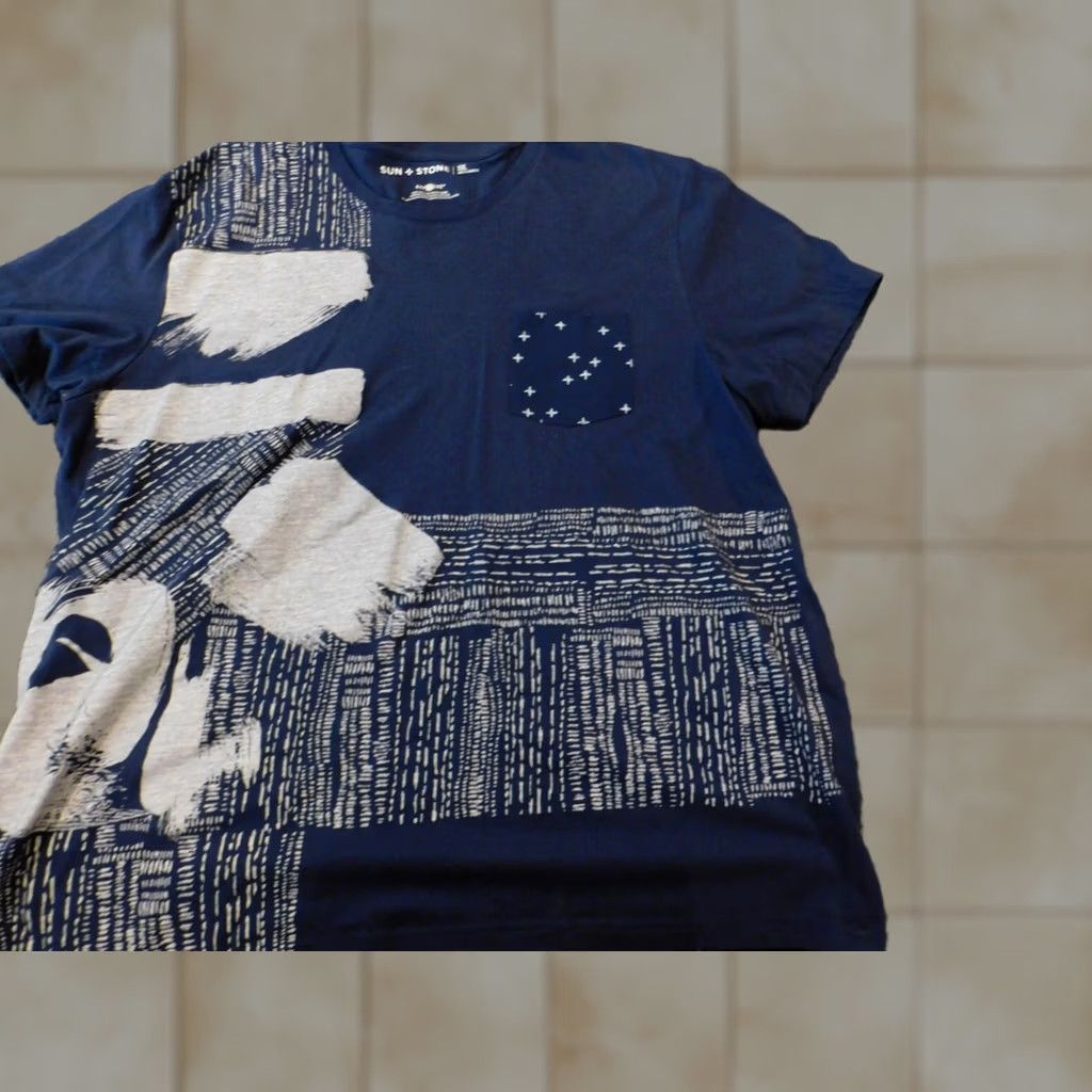 Vintage Sun Stone Shirt Mens 2XL Blue Sun Stone Tee Crew Neck Short Sleeve Logo Graphic T-Shirt Size US XXL / EU 58 / 5 - 1 Thumbnail