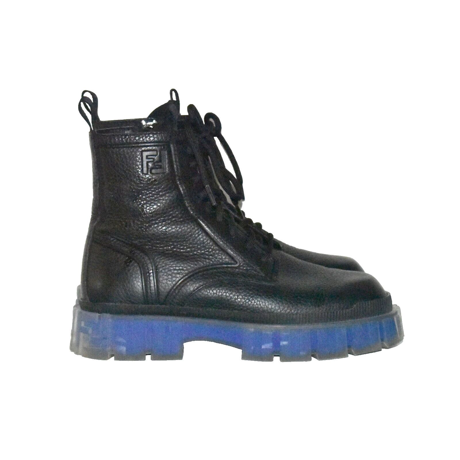 Fendi FENDI Mens 7U1485 AHH0 F08M4 Leather Combat Boots Sz 6 $1400 Size US 6 / EU 39 - 3 Thumbnail