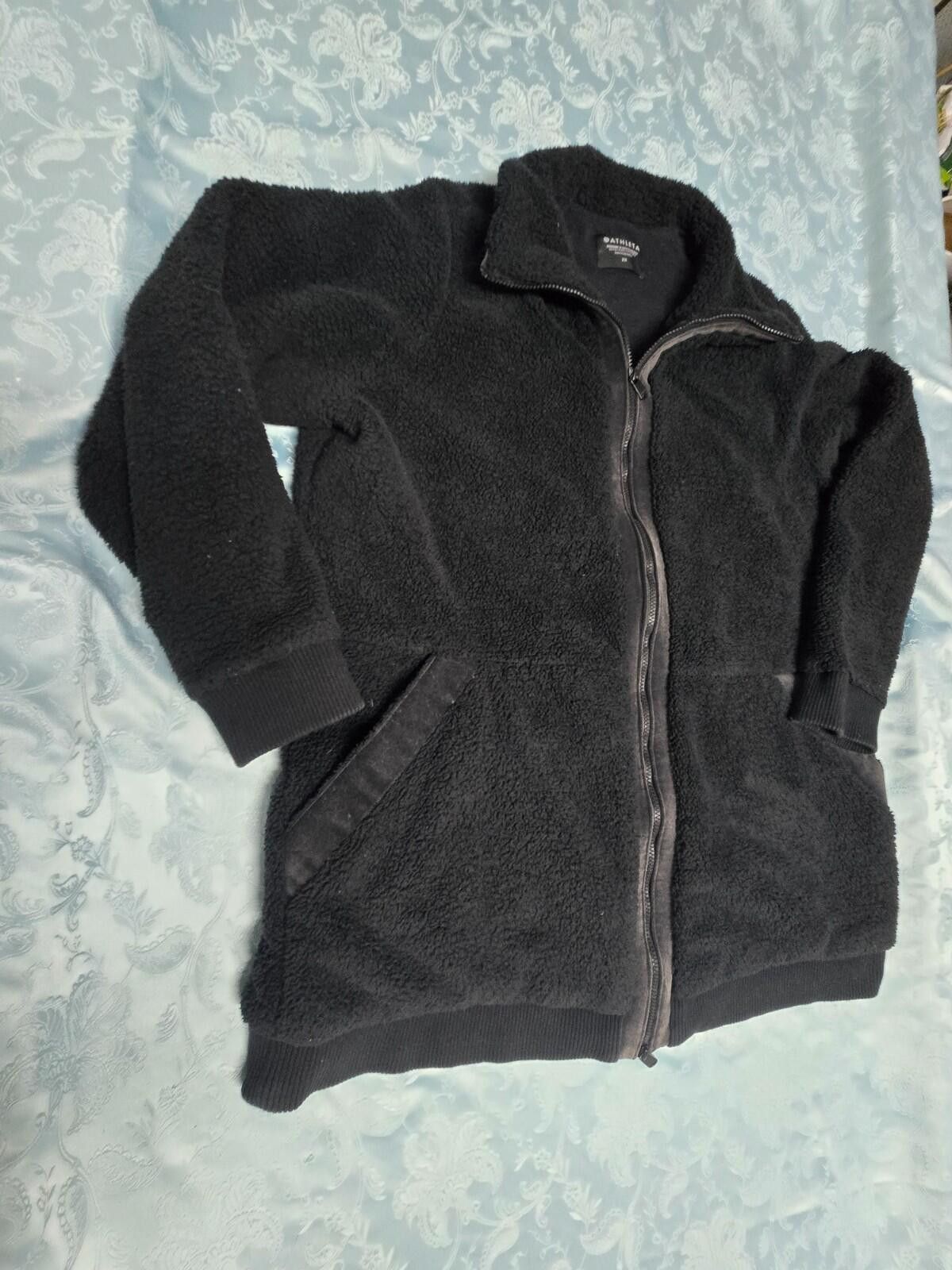 Other Athleta 2X WMS Tugga Sherpa Coat Black Cozy Full Zipper Size XXL / US 16-18 / IT 52-54 - 4 Thumbnail