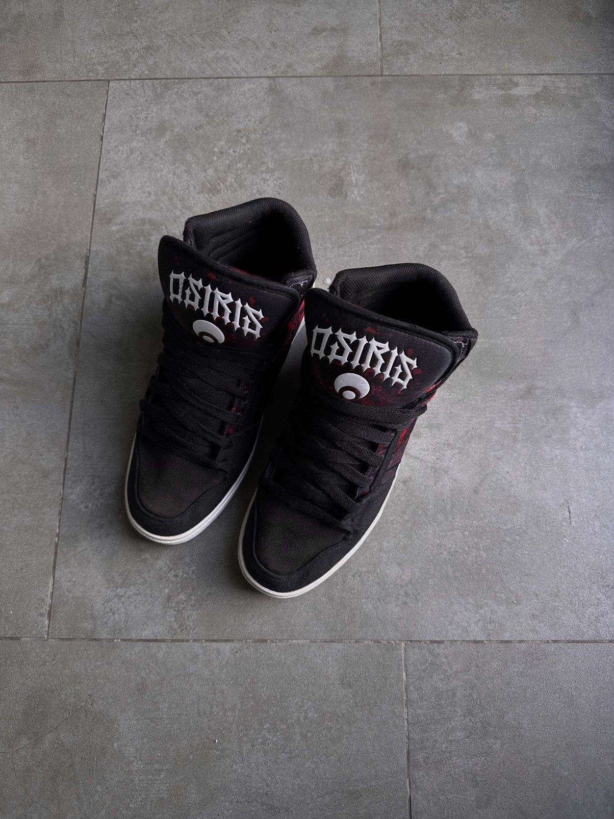 Osiris OSIRIS CLONE RED SKULL LIMITED HI TOP SNEAKERS Size US 11 / EU 44 - 3 Thumbnail
