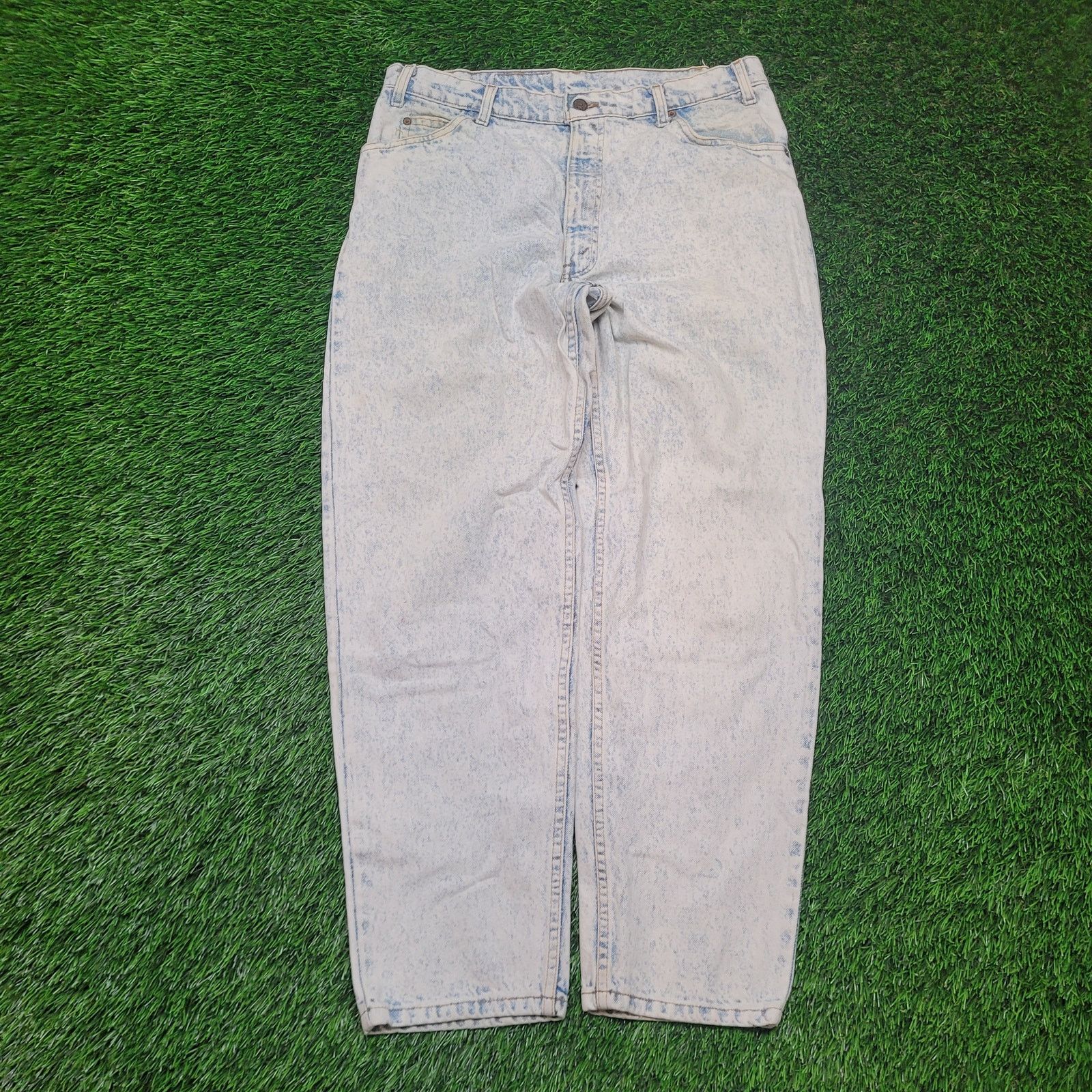 Levi's VTG 80s Orange Tab Levis 550 Acid Wash Jeans 36x30 Baggy Size US 36 / EU 52 - 1 Thumbnail