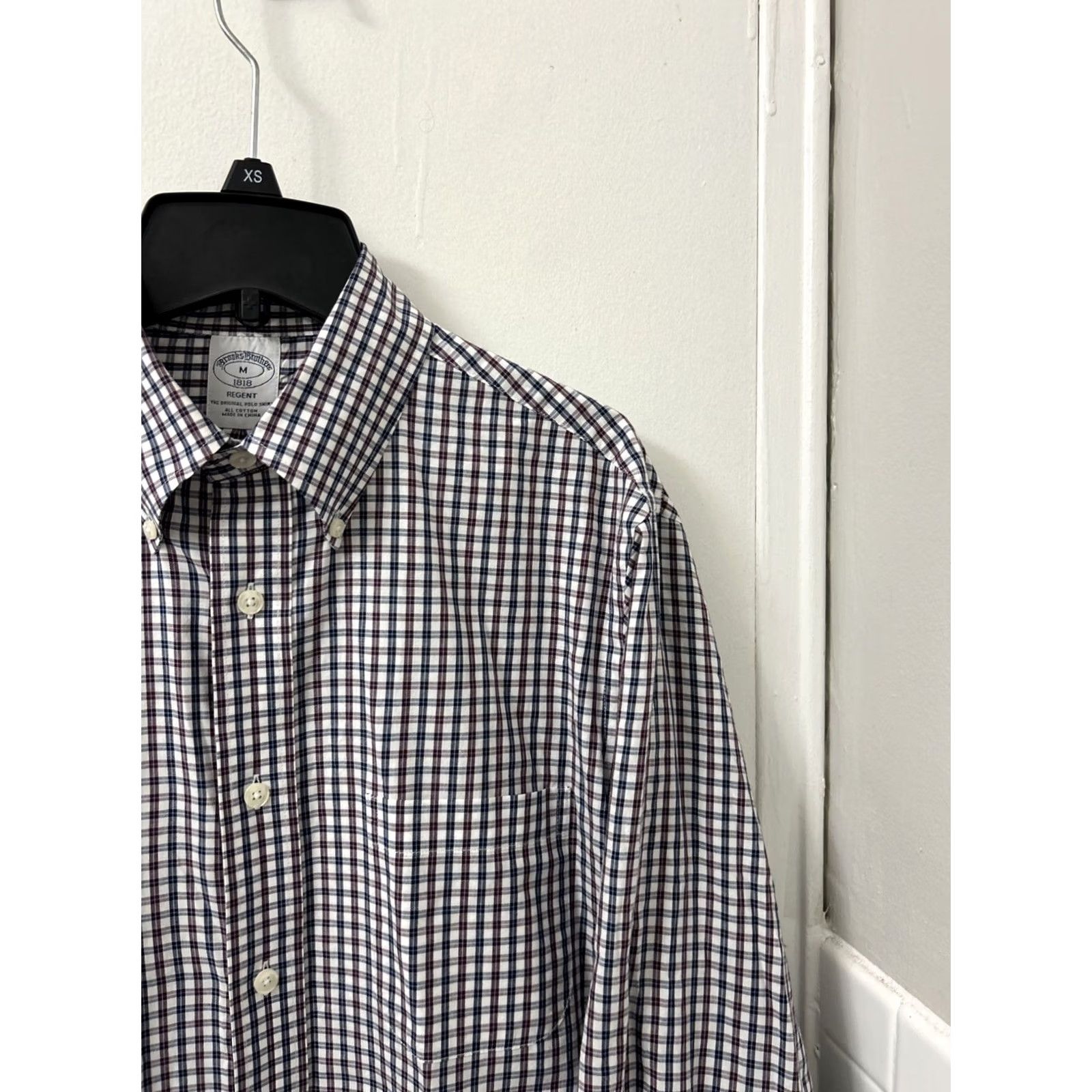 Brooks Brothers VINTAGE Brooks Brothers Original Polo Shirt Mens M Red Blue White Plaid Regent Button Up Shirt Size US M / EU 48-50 / 2 - 4 Thumbnail