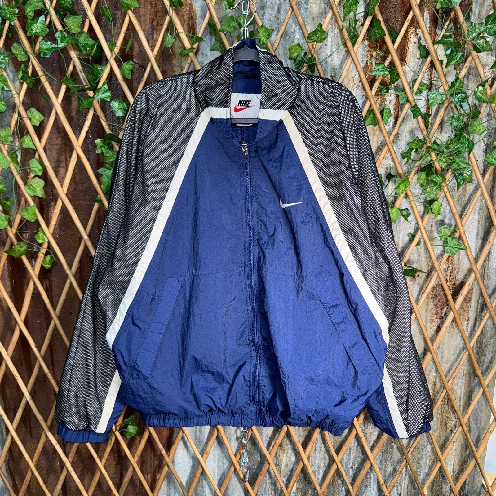 Nike Vintage Y2K Nike 1990s embroidered swoosh zip up windbreaker Size US XXL / EU 58 / 5 - 1 Thumbnail