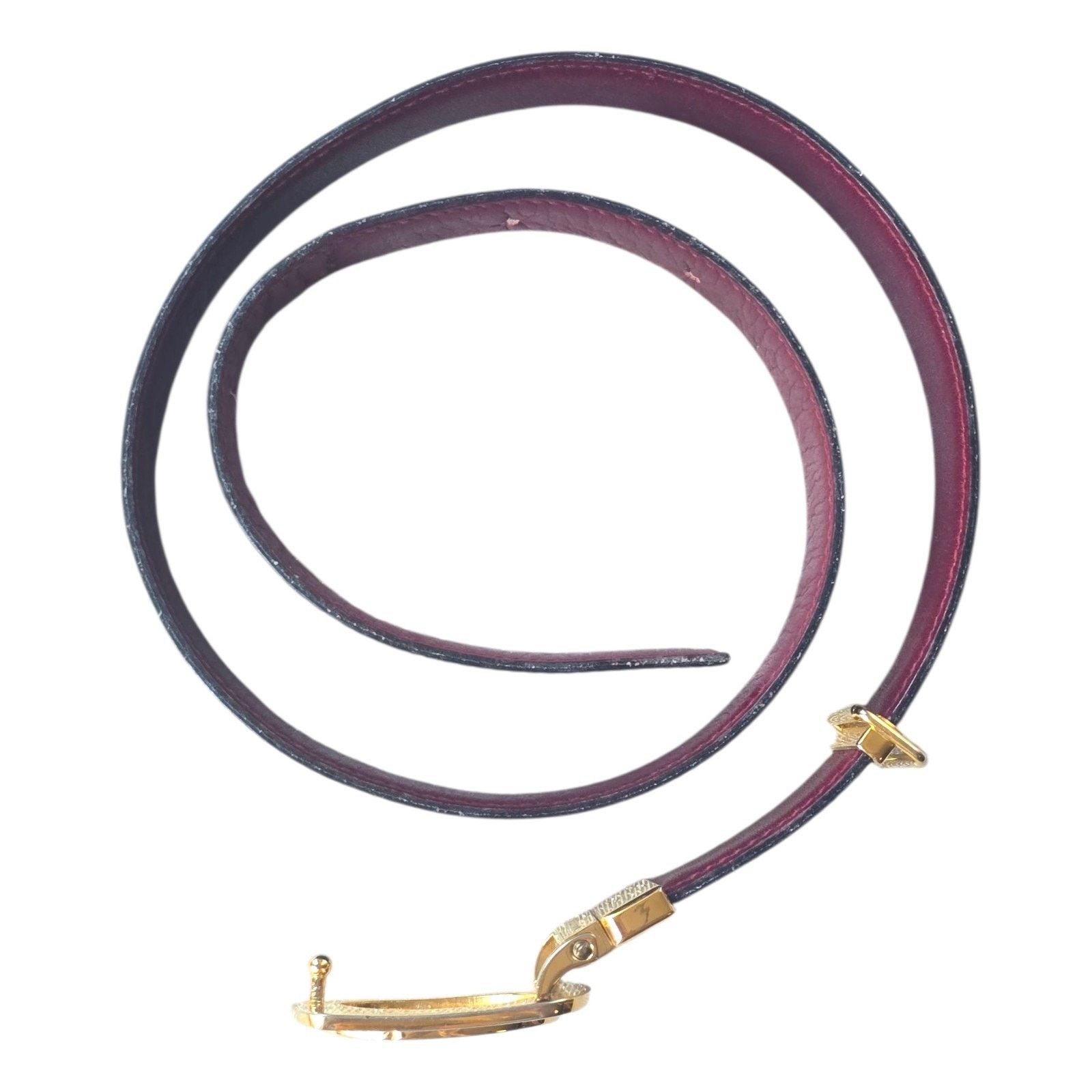 Gucci Gucci Vintage Reversible Leather Belt With Gold Tone Buckle Size 26 - 12 Thumbnail