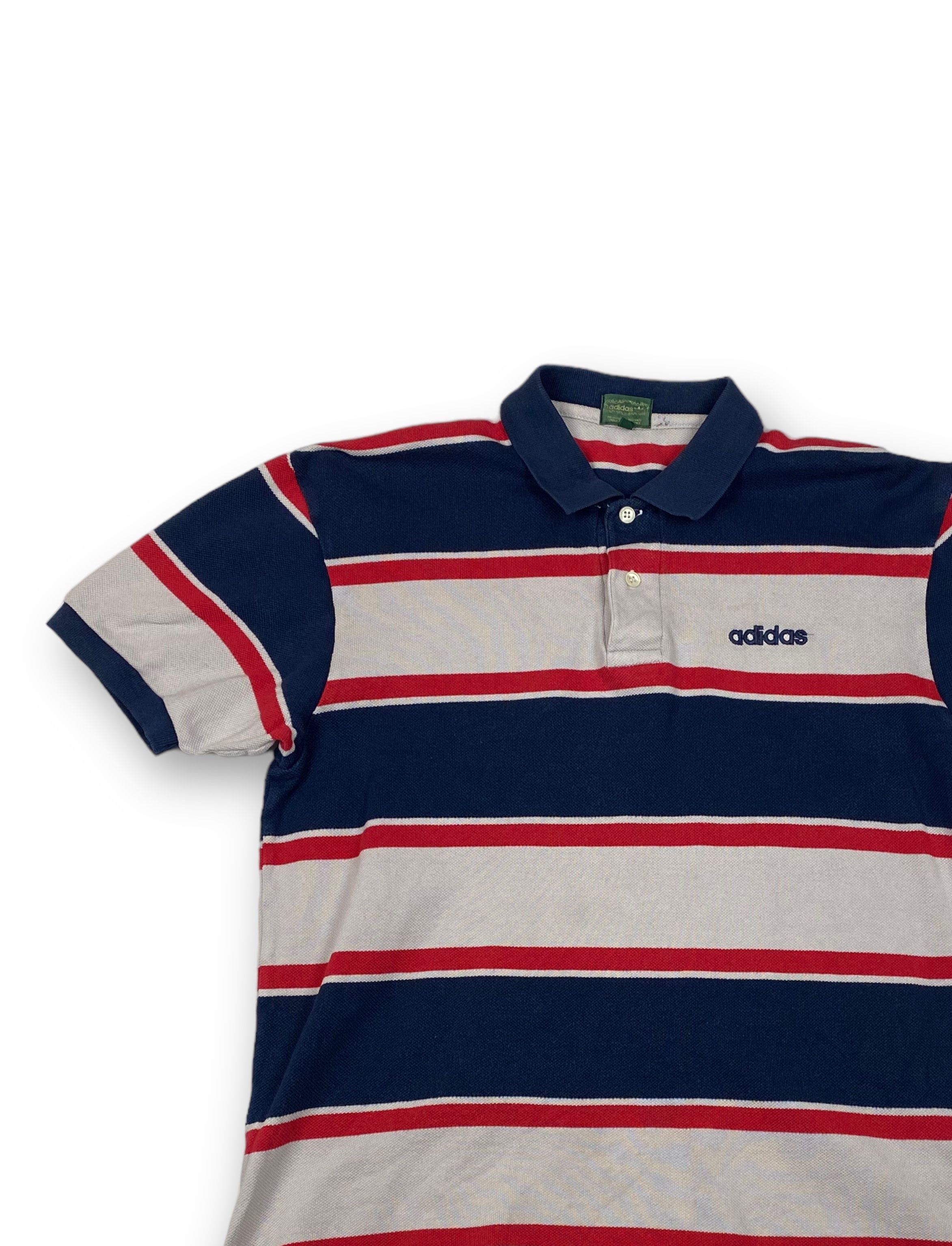Adidas 90s Vintage ADIDAS Striped Polo Shirt M704 Size US M / EU 48-50 / 2 - 3 Thumbnail
