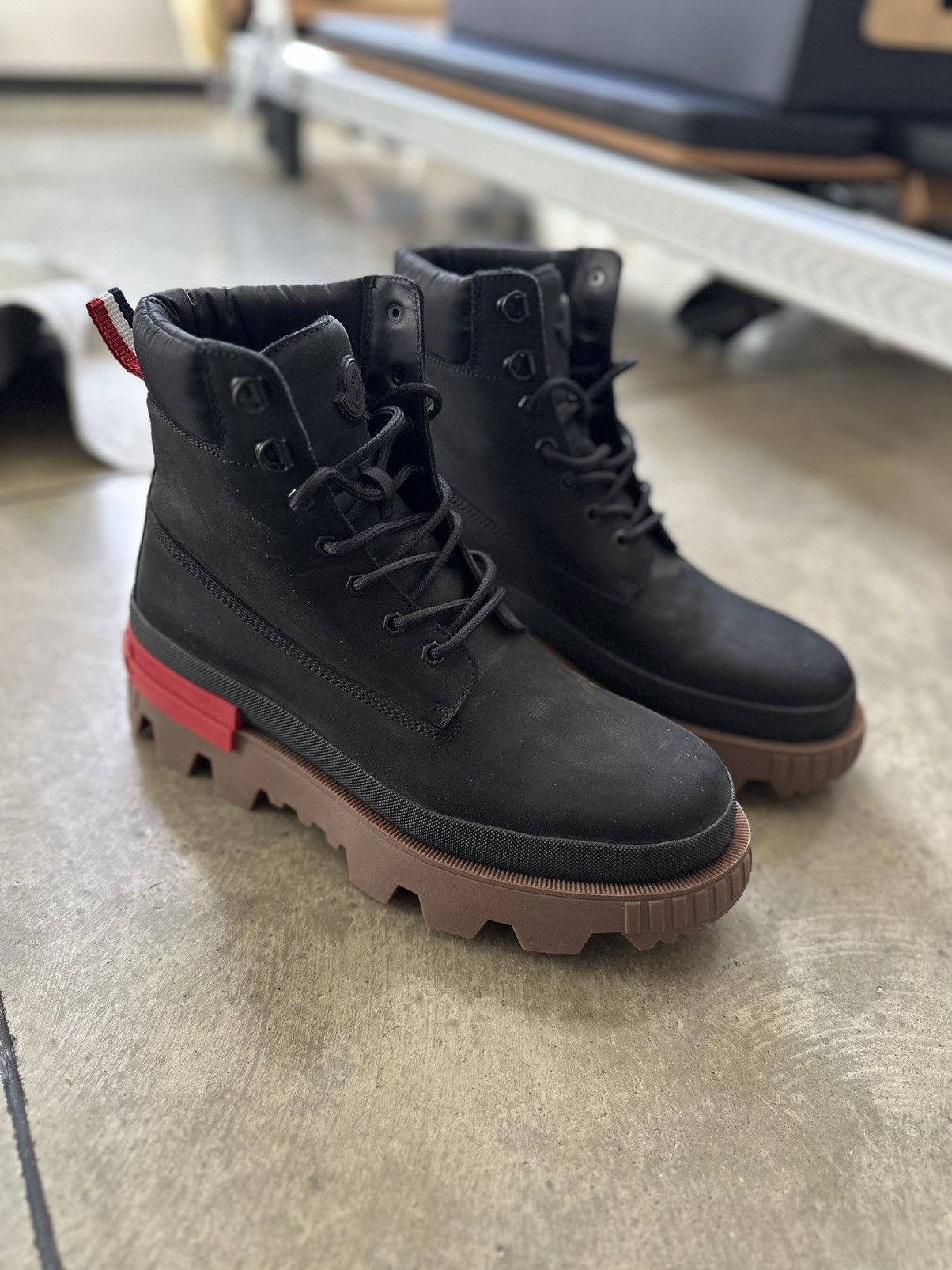 image of Moncler Black Mon Corp Boots 44 / 11 Like New, Men's