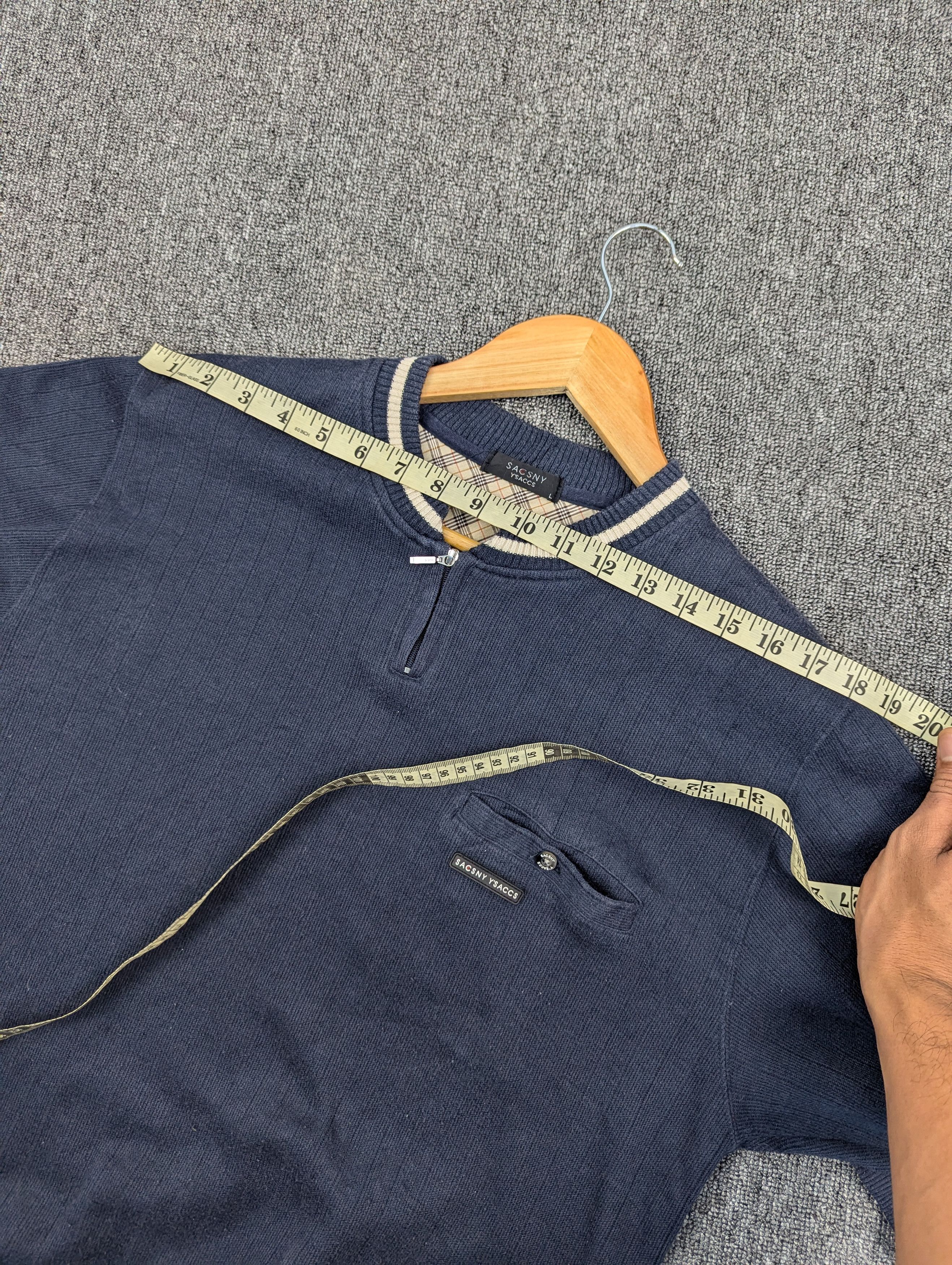 Yohji Yamamoto Vintage Sacsny Y'saccs Yohji Yamamoto Halfzip Sweatshirt Size US M / EU 48-50 / 2 - 15 Thumbnail