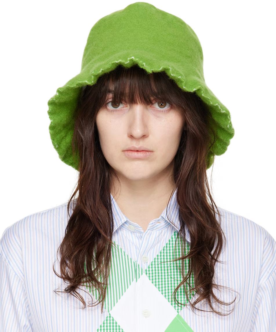 Comme des Garcons SHIRT o1mle1224 Size : OS/Wool Bucket Hat / Cap in Green Size ONE SIZE - 2 Thumbnail