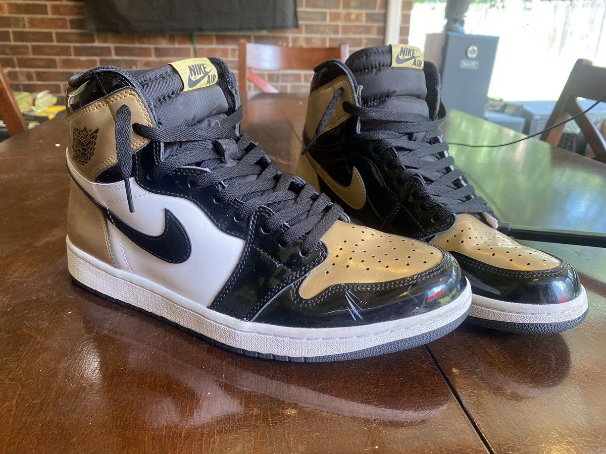 Jordan Brand Jordan 1 Retro High NRG Patent Gold Toe Size US 12 / EU 45 - 11 Thumbnail