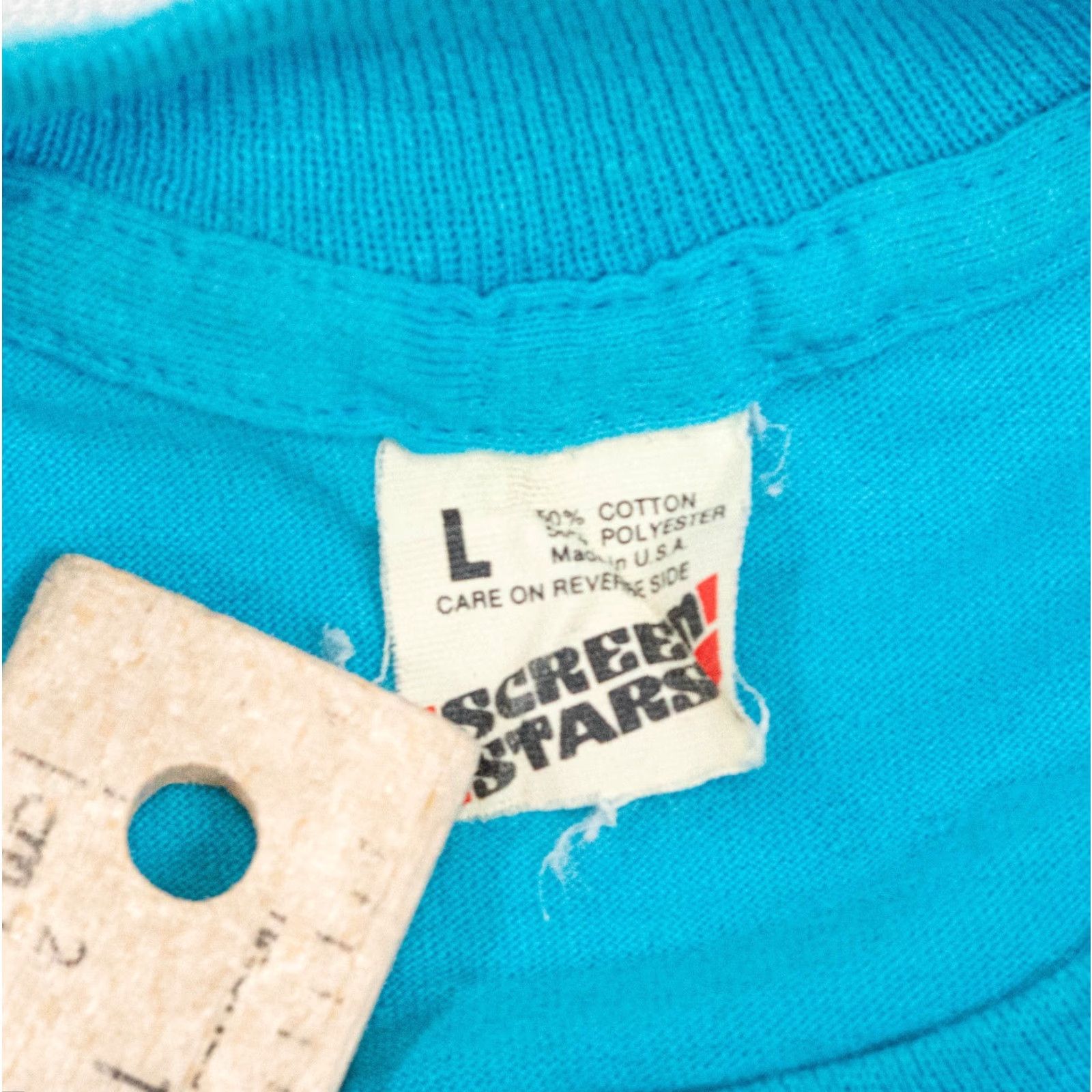 Vintage VINTAGE Screen Stars T-Shirt Men L Blue 80s Math T-Shirt Mathlete Mathematics Brian 80s Confusion Size US L / EU 52-54 / 3 - 4 Thumbnail