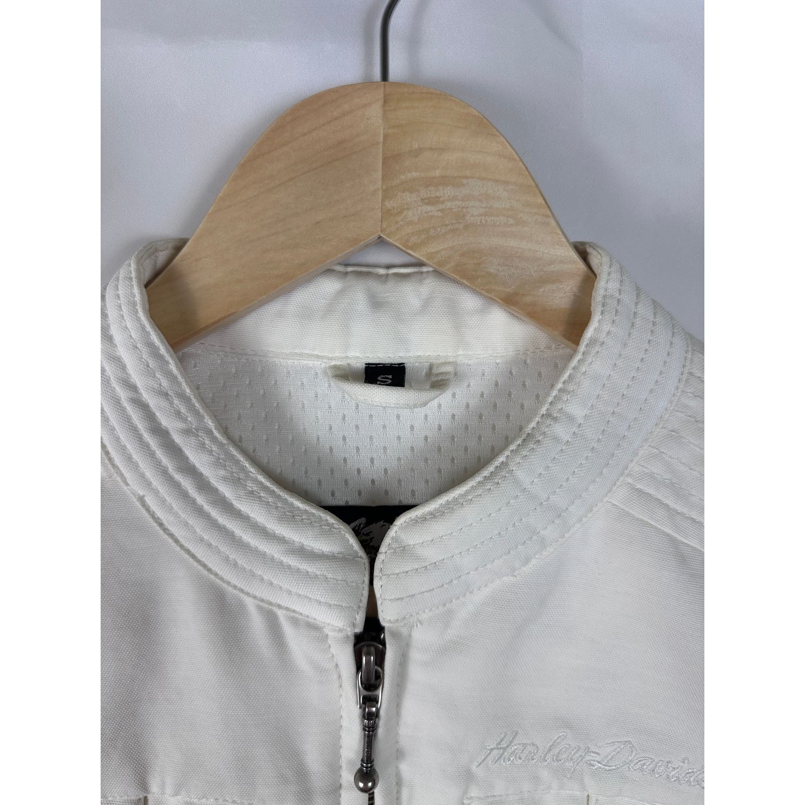 Harley Davidson White Rhinestone Motorcycle Jacket Size S / US 4 / IT 40 - 11 Thumbnail