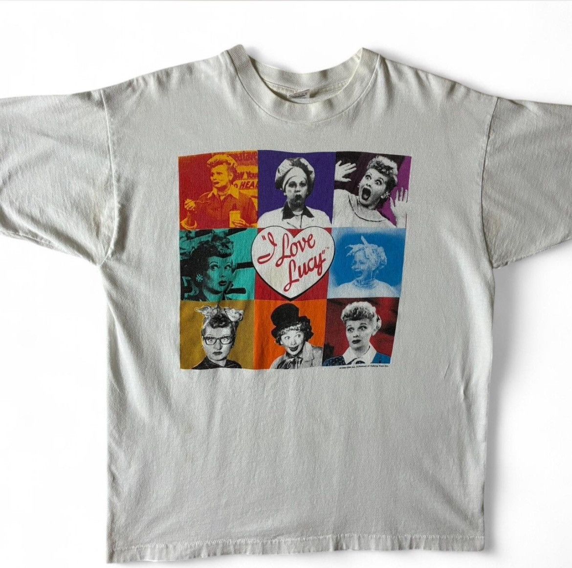 Fruit Of The Loom × Vintage Vintage 1992 I Love Lucy Single Stitch Fruit of the Loom Size US L / EU 52-54 / 3 - 1 Thumbnail