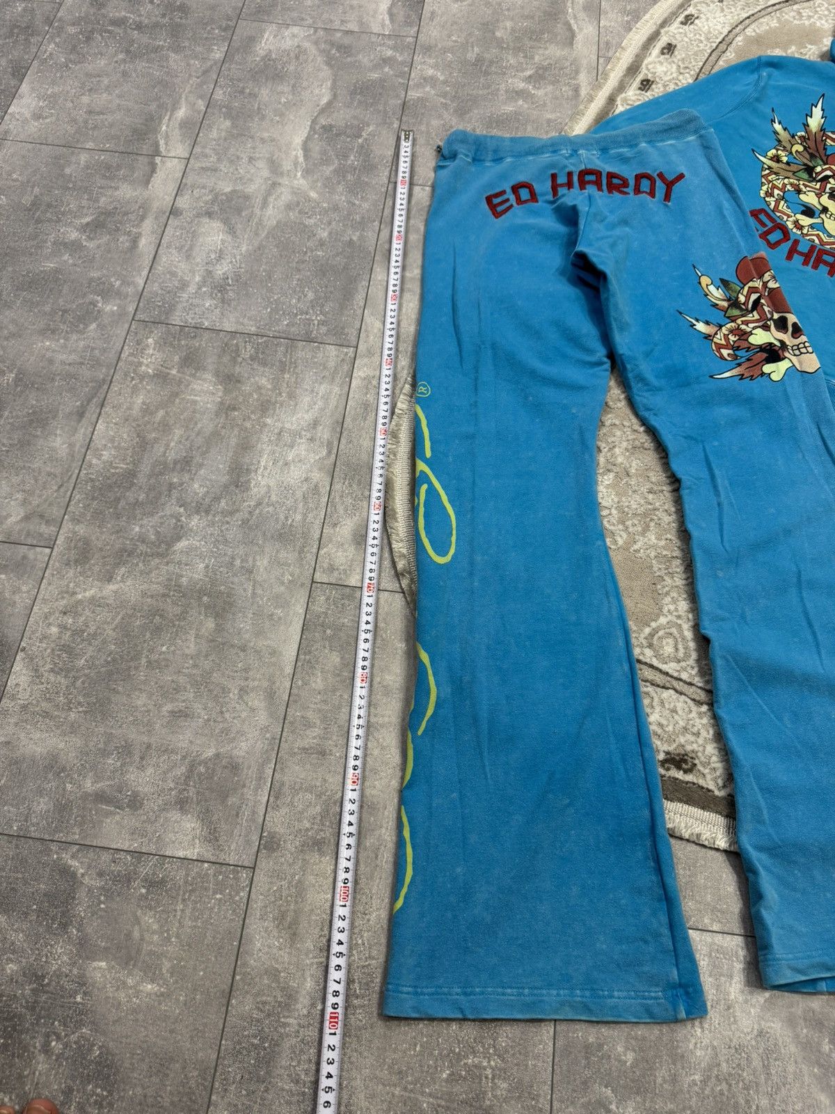 Ed Hardy Vintage Y2k Ed Hardy Suit(Pants+Zip Sweatshirt) Japanes 90’s Size L / US 10 / IT 46 - 6 Thumbnail