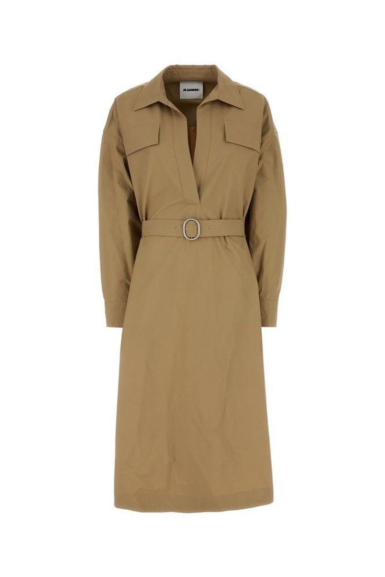 Jil Sander o1loc1c0426 Dress in Brown Size S / US 4 / IT 40 - 1 Thumbnail